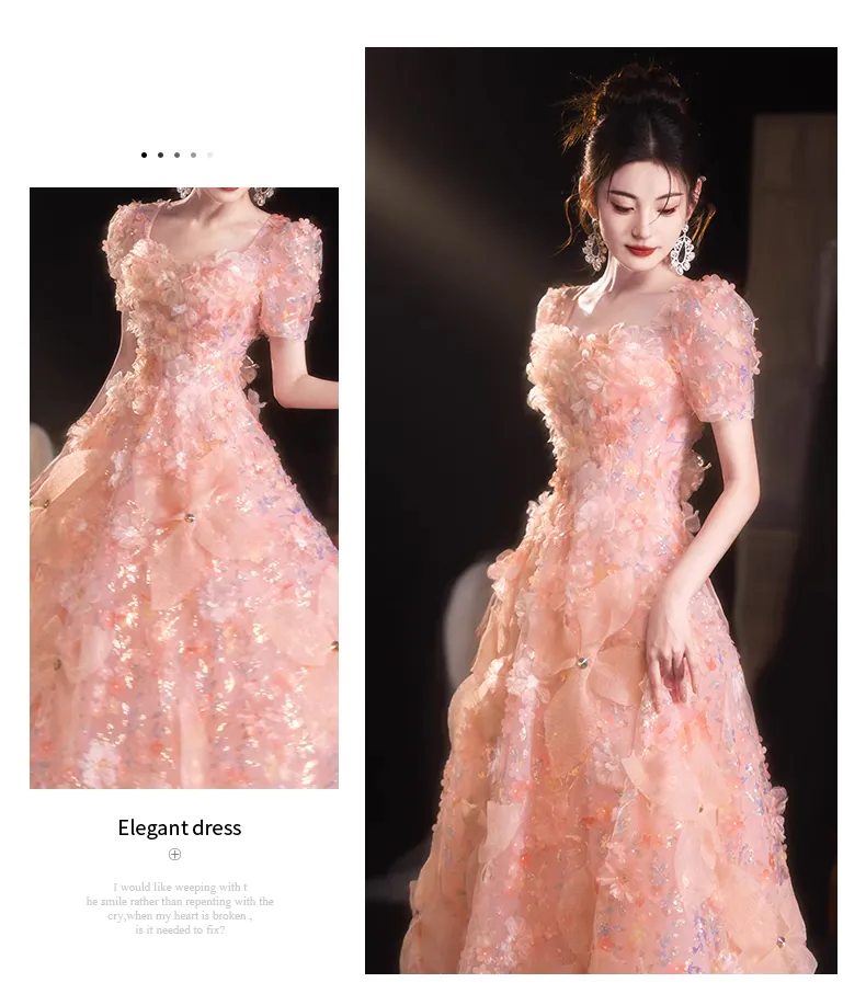 Fairy-Pink-3D-Floral-Birthday-Party-Engagement-Formal-Evening-Gown08