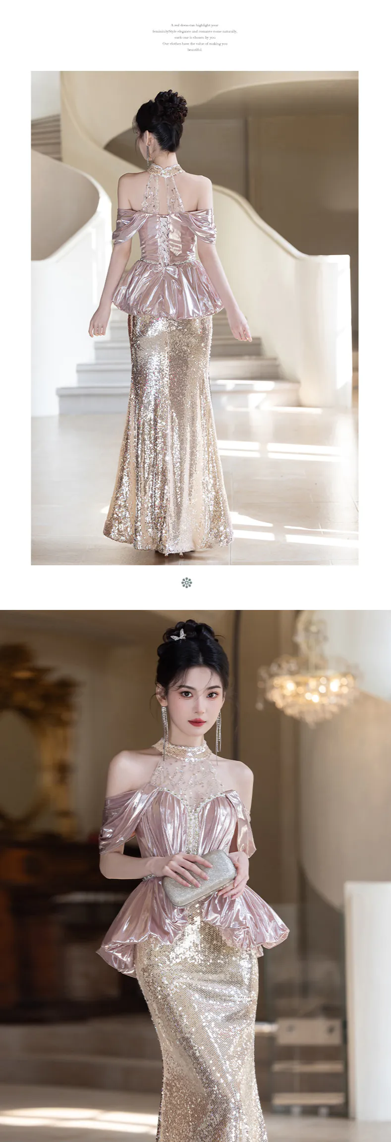 Luxury-Couture-Halter-Neck-Satin-Corset-Mermaid-Sequin-Evening-Formal-Dress14