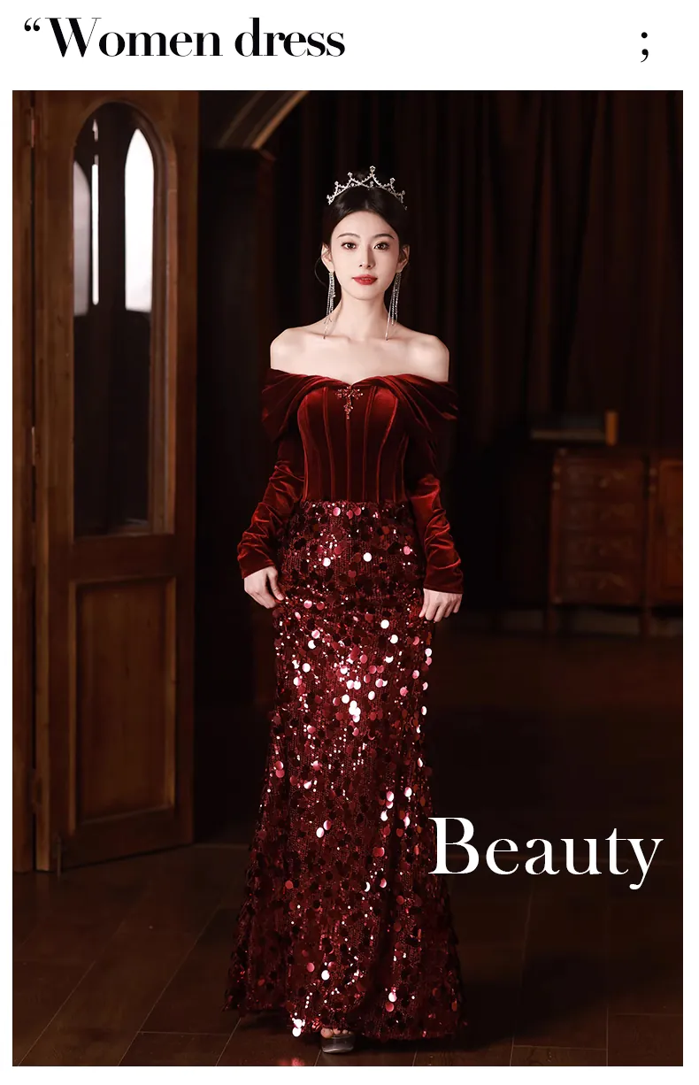 Luxury-Wine-Red-Off-the-Shoulder-Sequins-Fishtail-Cocktail-Party-Dress07