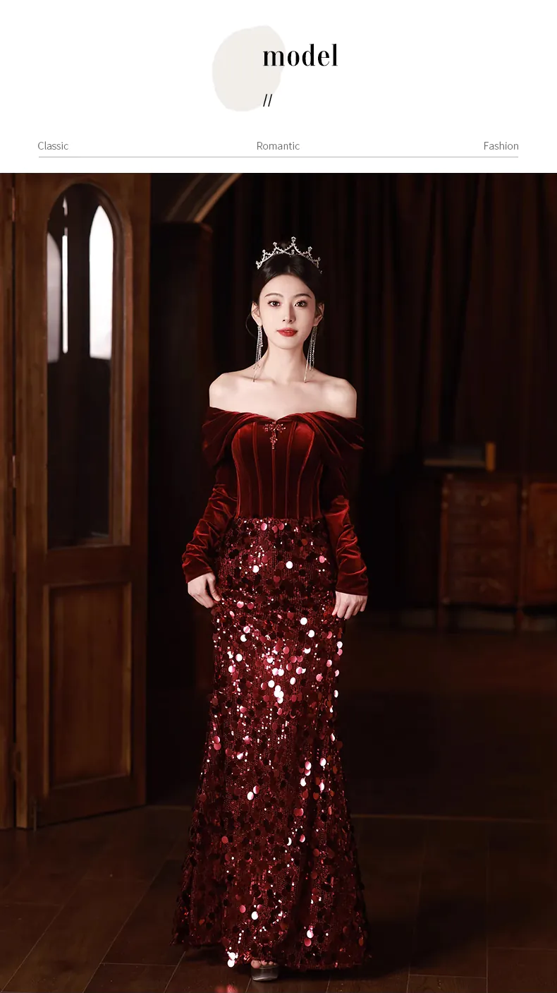 Luxury-Wine-Red-Off-the-Shoulder-Sequins-Fishtail-Cocktail-Party-Dress10