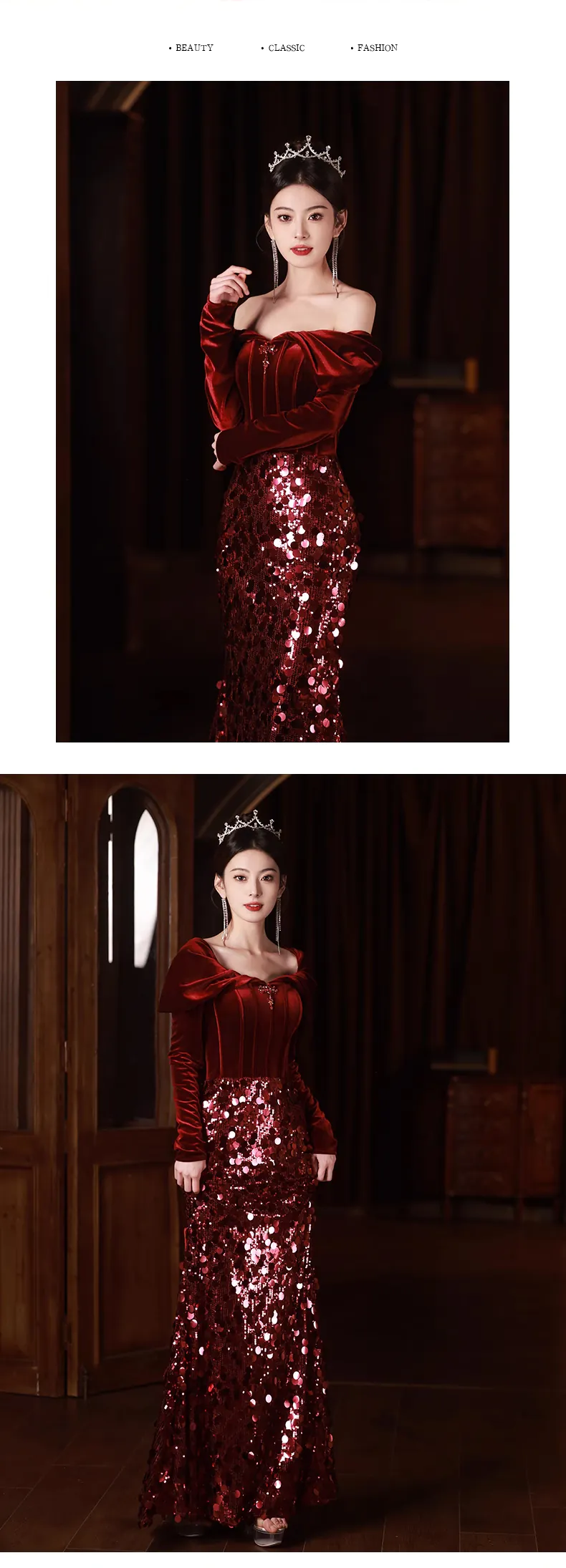 Luxury-Wine-Red-Off-the-Shoulder-Sequins-Fishtail-Cocktail-Party-Dress11