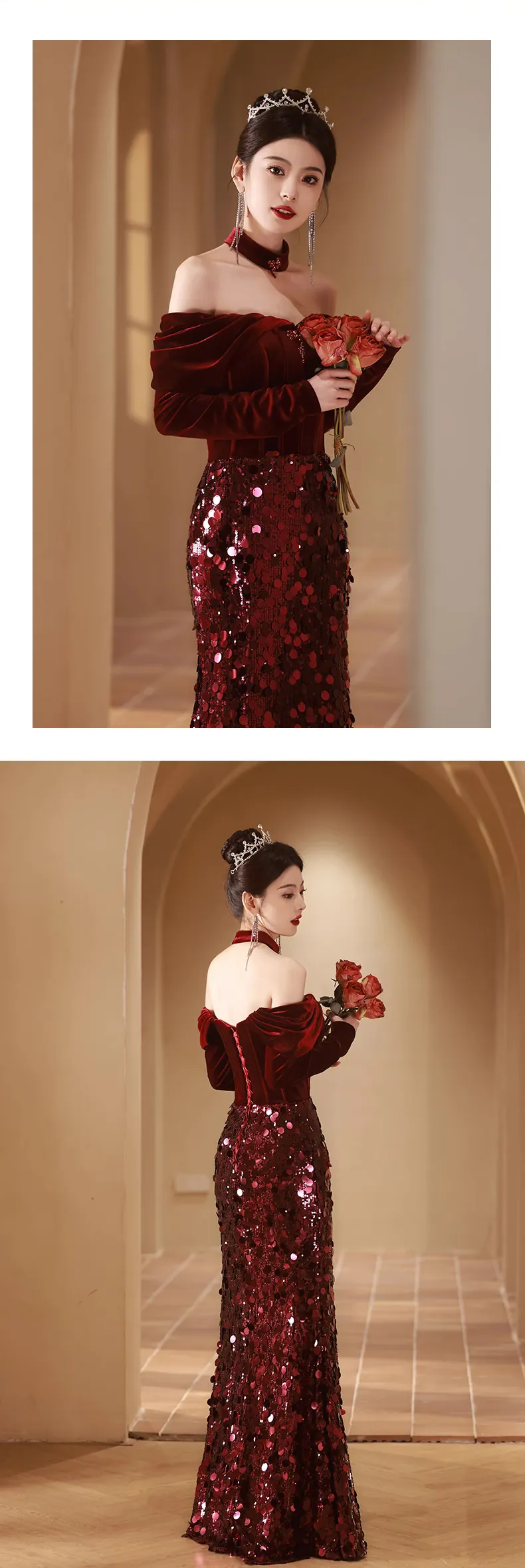 Luxury-Wine-Red-Off-the-Shoulder-Sequins-Fishtail-Cocktail-Party-Dress14