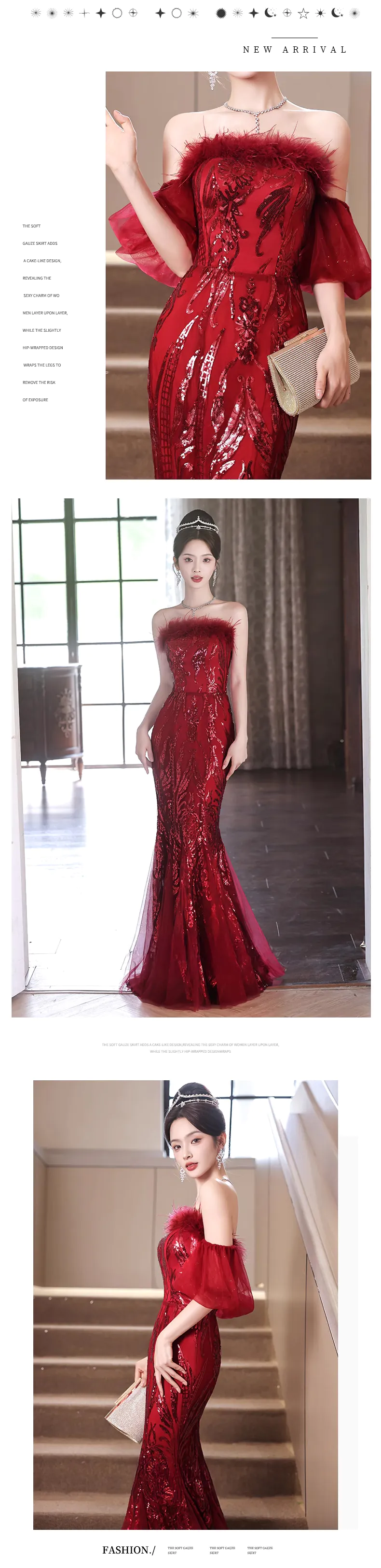 Sexy-Burgundy-Tube-Style-Strapless-Evening-Dress-Fishtail-Ball-Gown13