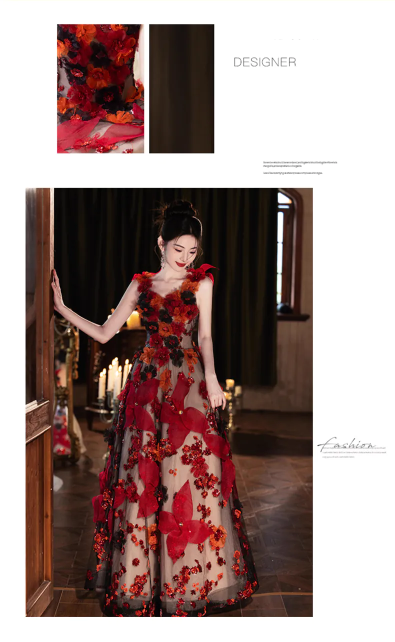 Stylish-Burgundy-3D-Floral-Birthday-Party-Formal-Evening-Strap-Long-Dress08