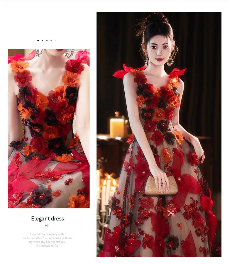 Stylish-Burgundy-3D-Floral-Birthday-Party-Formal-Evening-Strap-Long-Dress11