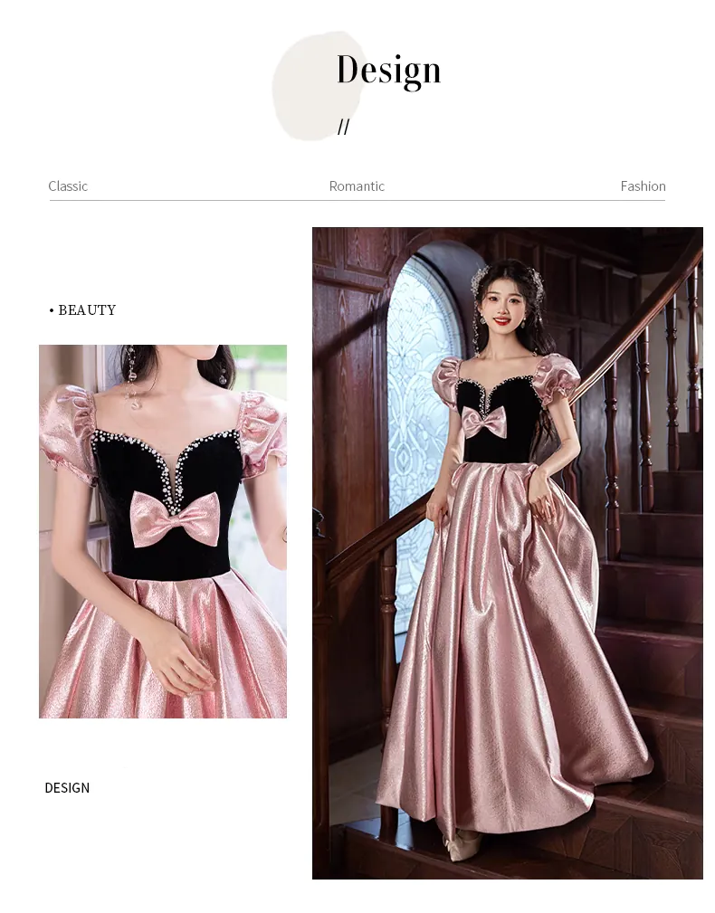 Sweet-French-Style-Princess-Pink-Satin-Birthday-Party-Evening-Prom-Dress08