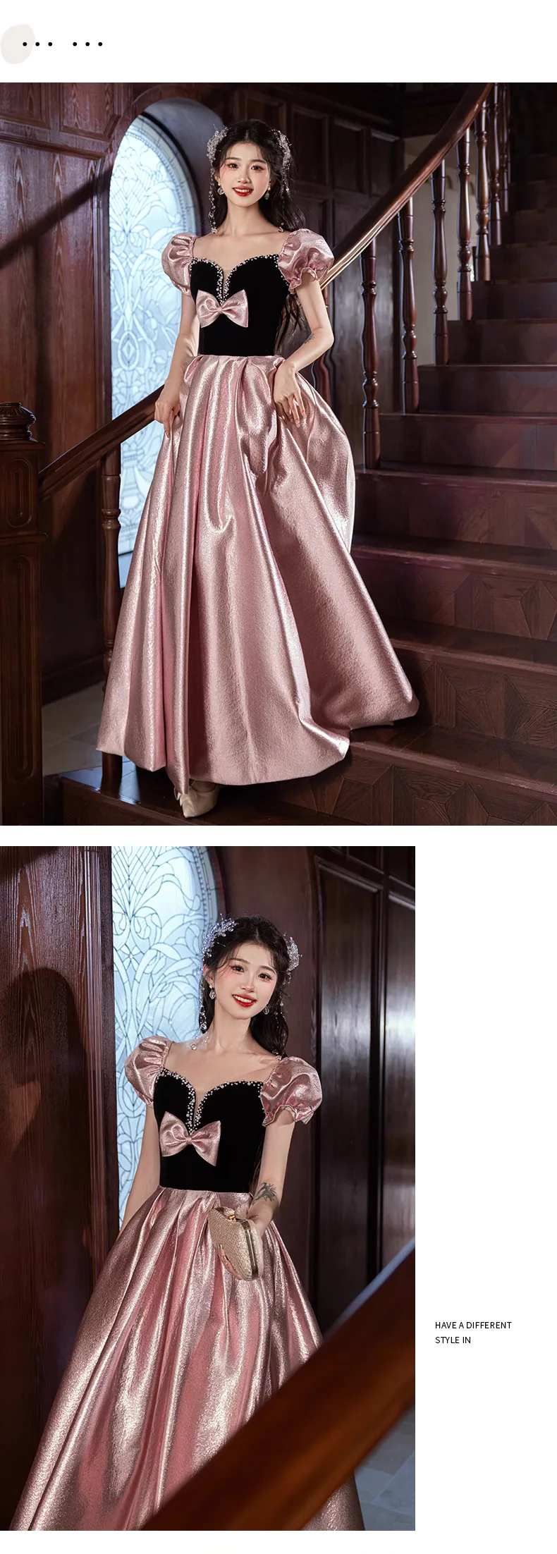 Sweet-French-Style-Princess-Pink-Satin-Birthday-Party-Evening-Prom-Dress12