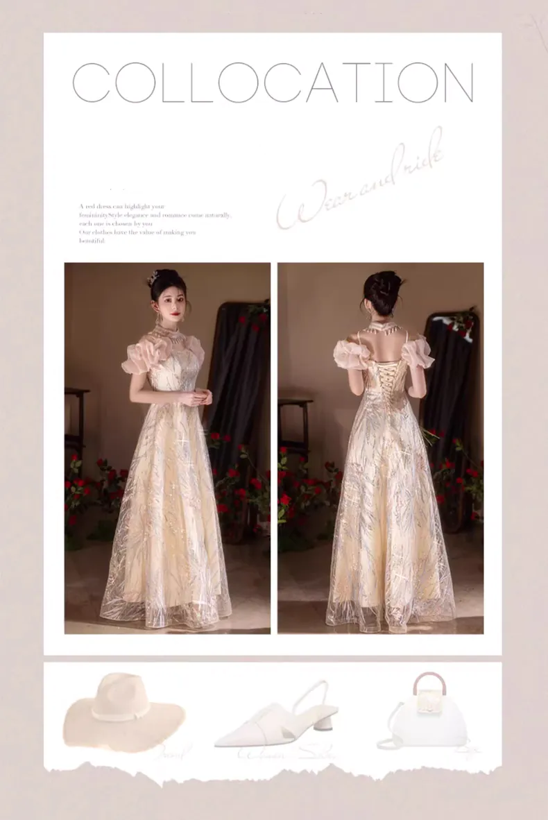 Trendy-Champagne-Short-Puff-Sleeves-Formal-Banquet-Cocktail-Party-Dress08
