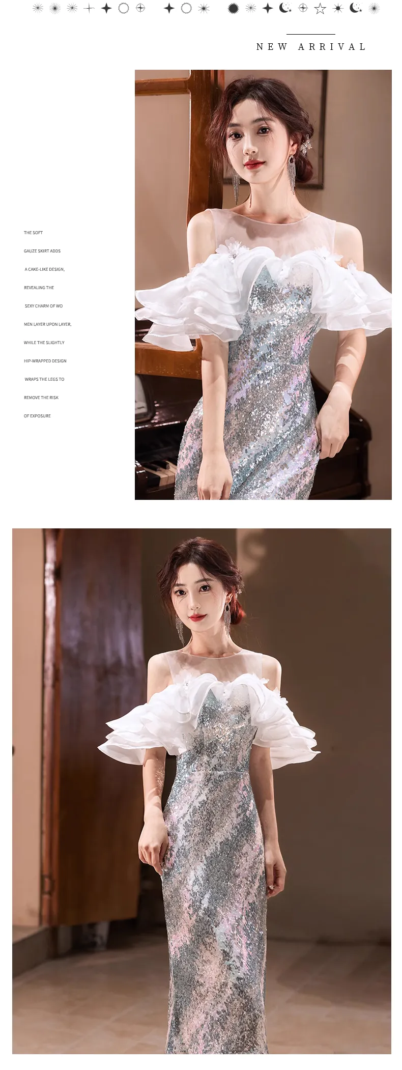 Unique-Round-Tulle-Neck-Off-Shoulder-Green-Sparkly-Fishtail-Evening-Dress13