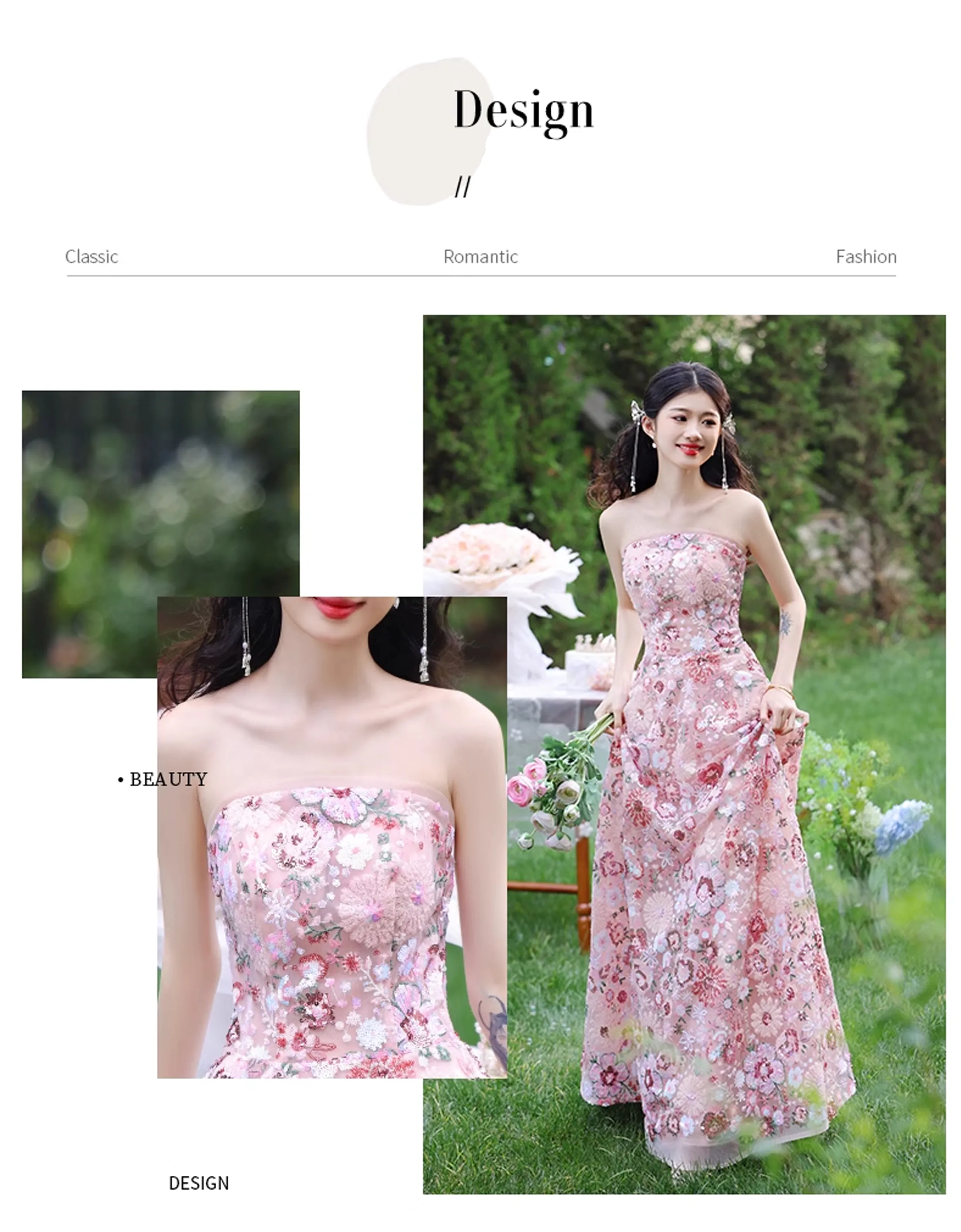 Womens-Strapless-Ceremony-Evening-Gown-Floral-Engagement-Party-Dress08