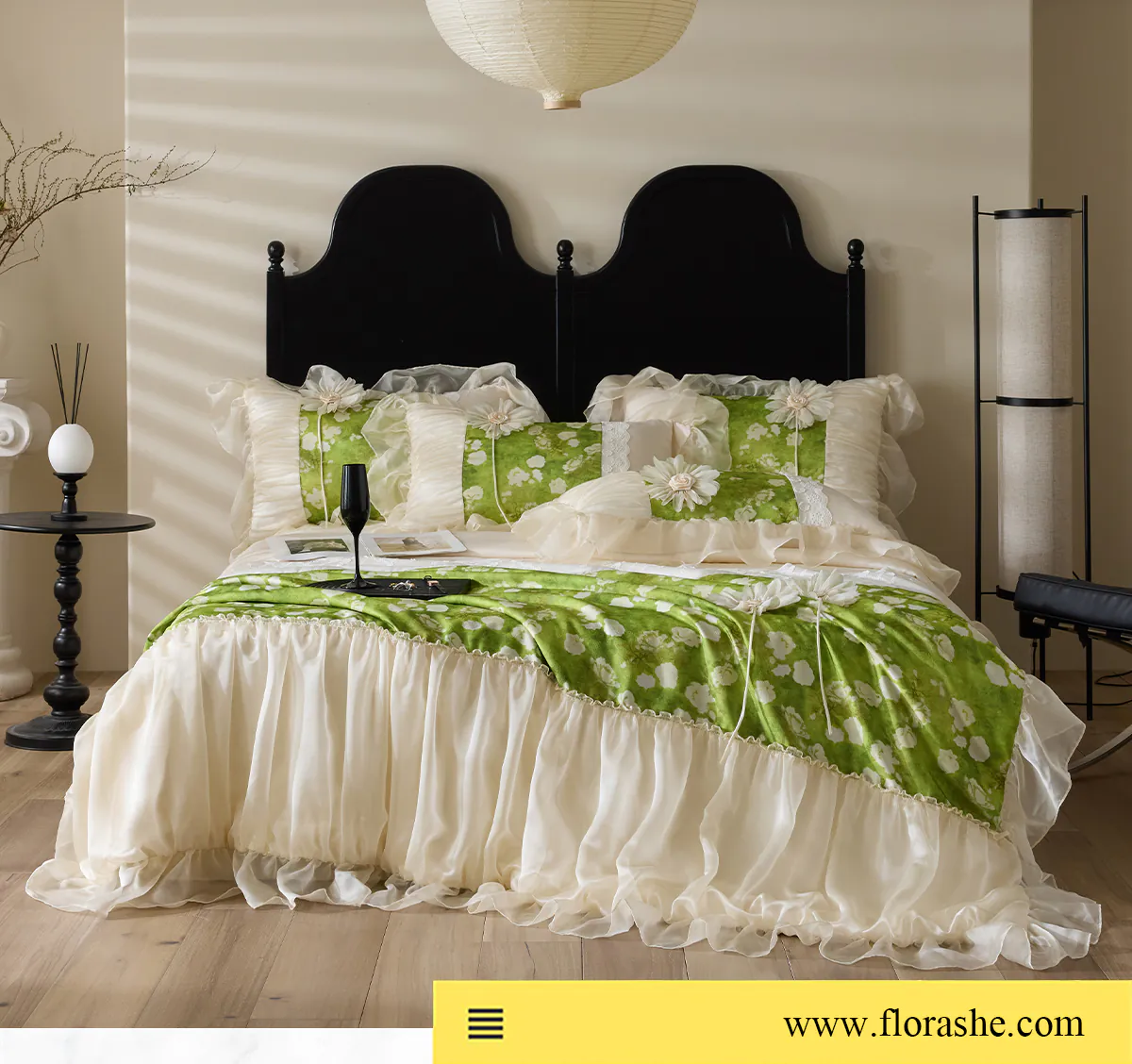 Cottagecore-Green-Princess-Long-Staple-Cotton-Ruffle-Floral-Bedding-Set07
