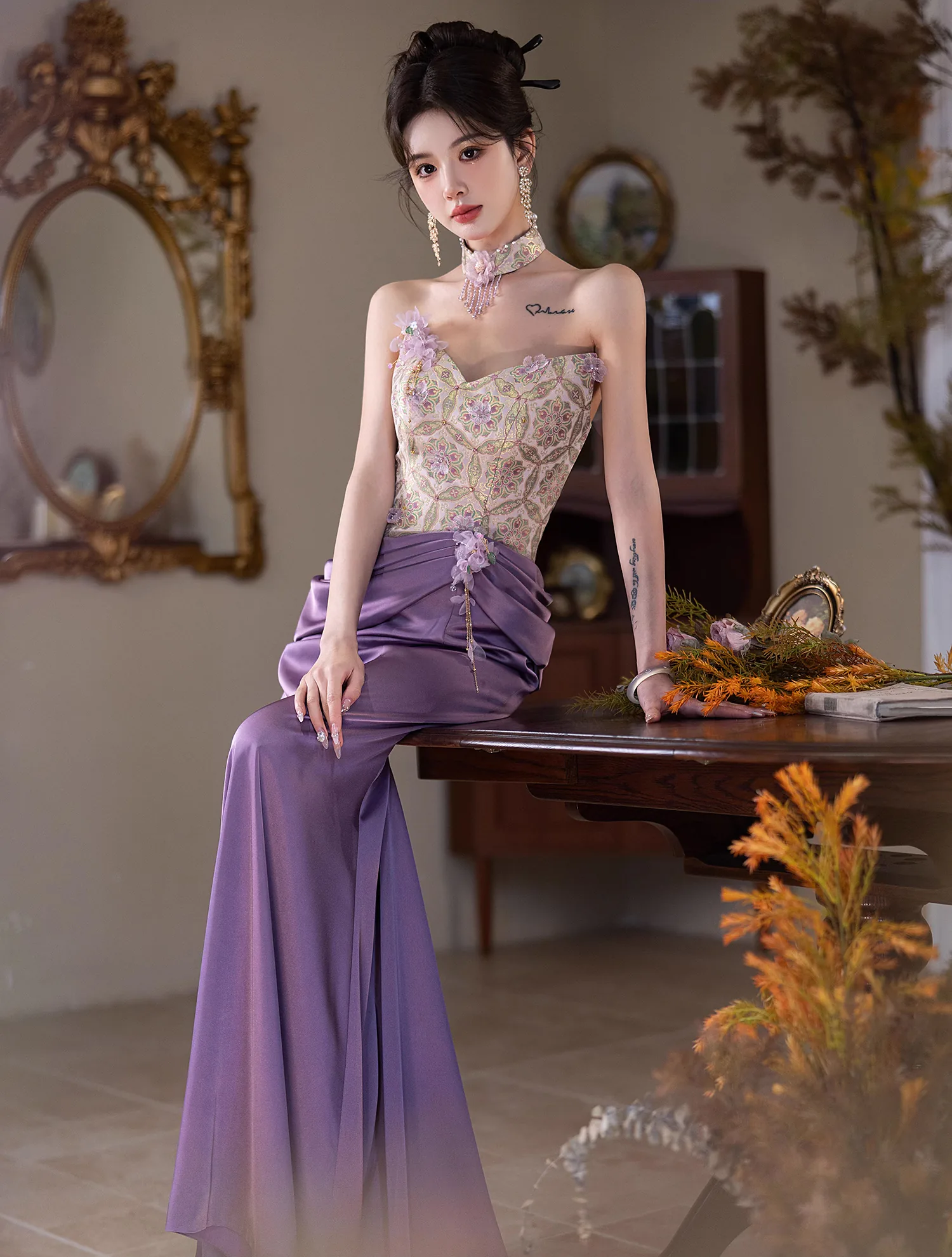 Elegant-Sleeveless-Purple-Bridal-Toast-Morning-Robe-Engagement-Party-Dress12