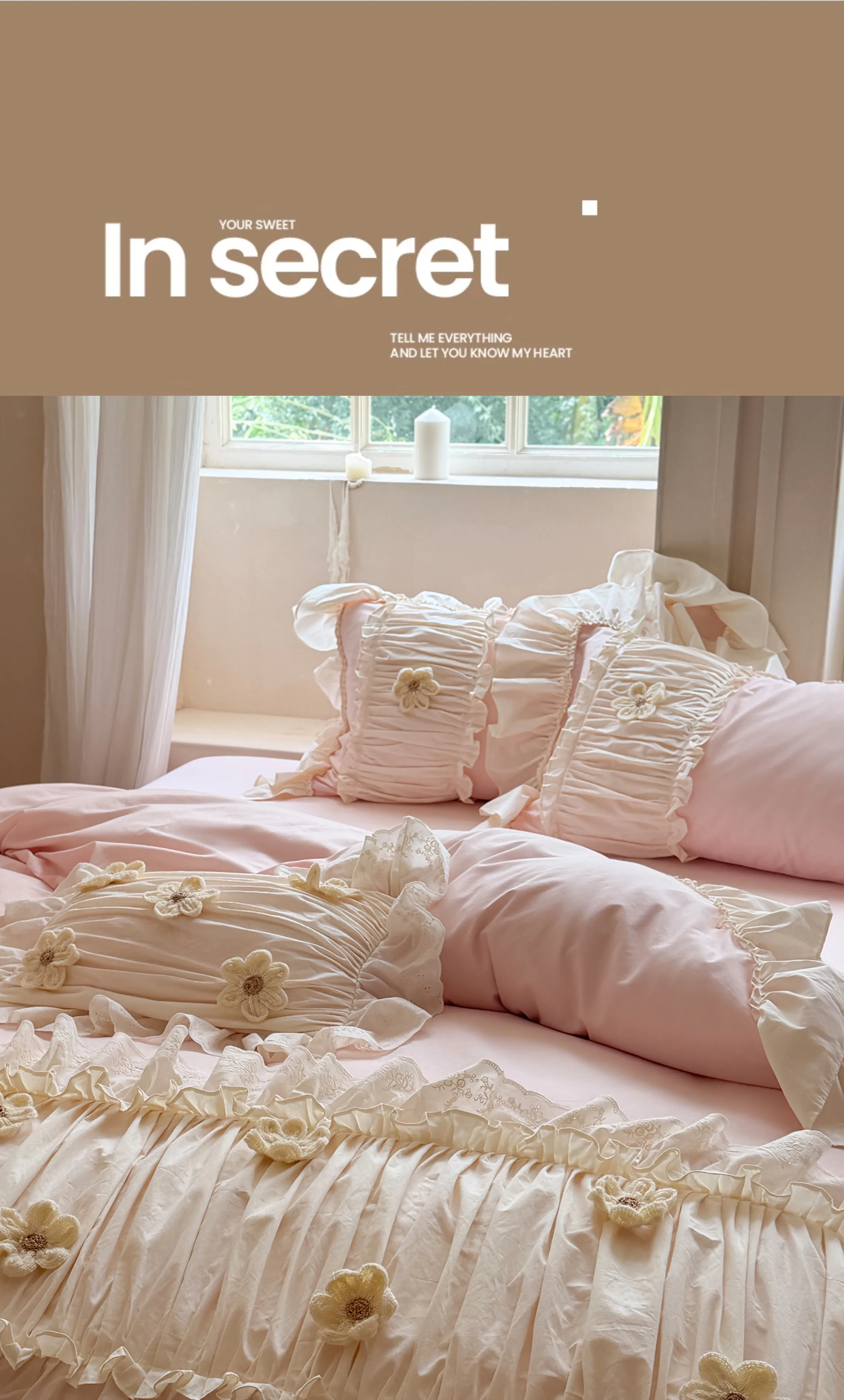 Aesthetic-Coquette-Pleated-40S-Pure-Cotton-4-Piece-Comforter-Cover-Set13