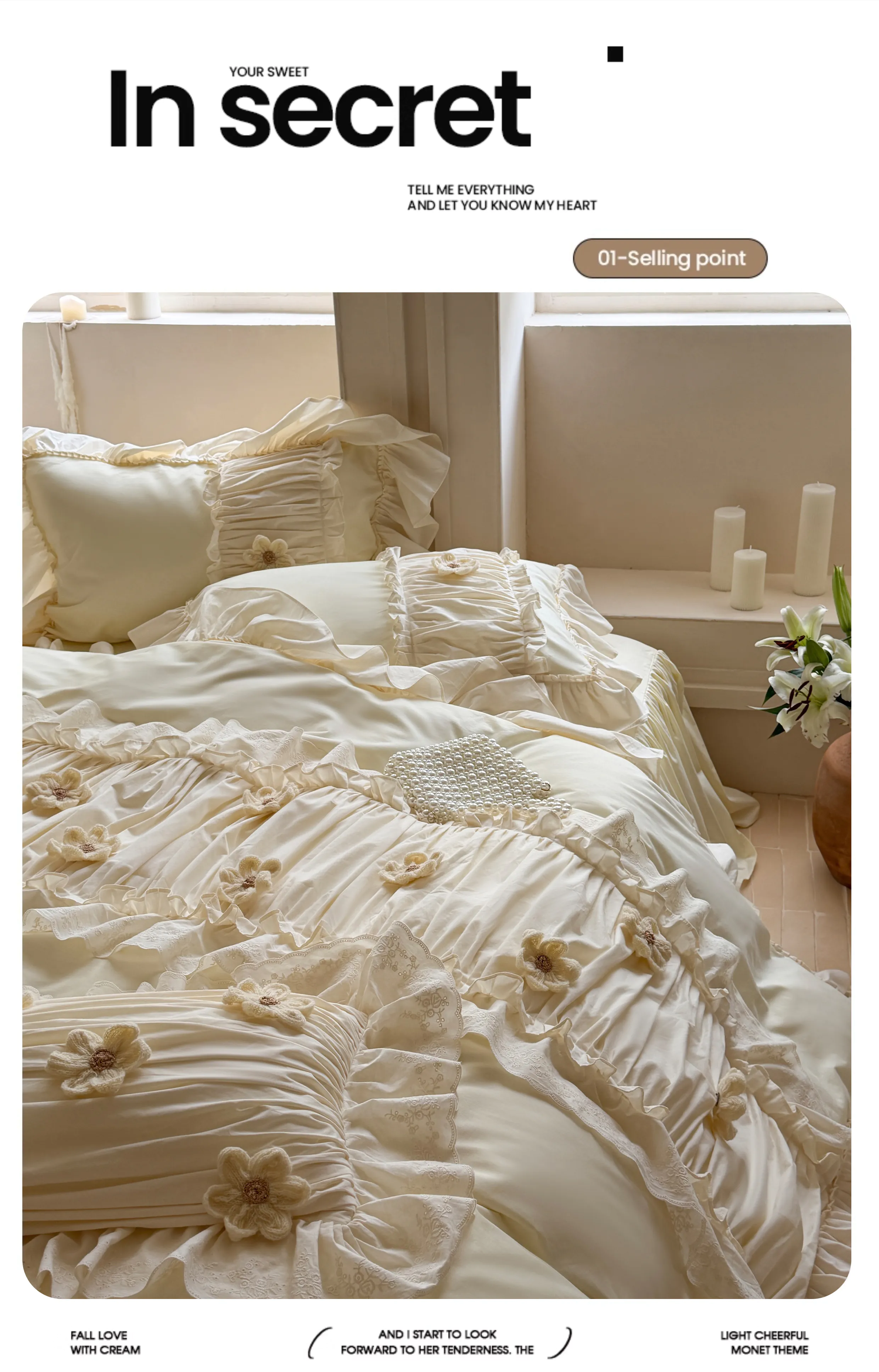 Aesthetic-Coquette-Pleated-40S-Pure-Cotton-4-Piece-Comforter-Cover-Set16