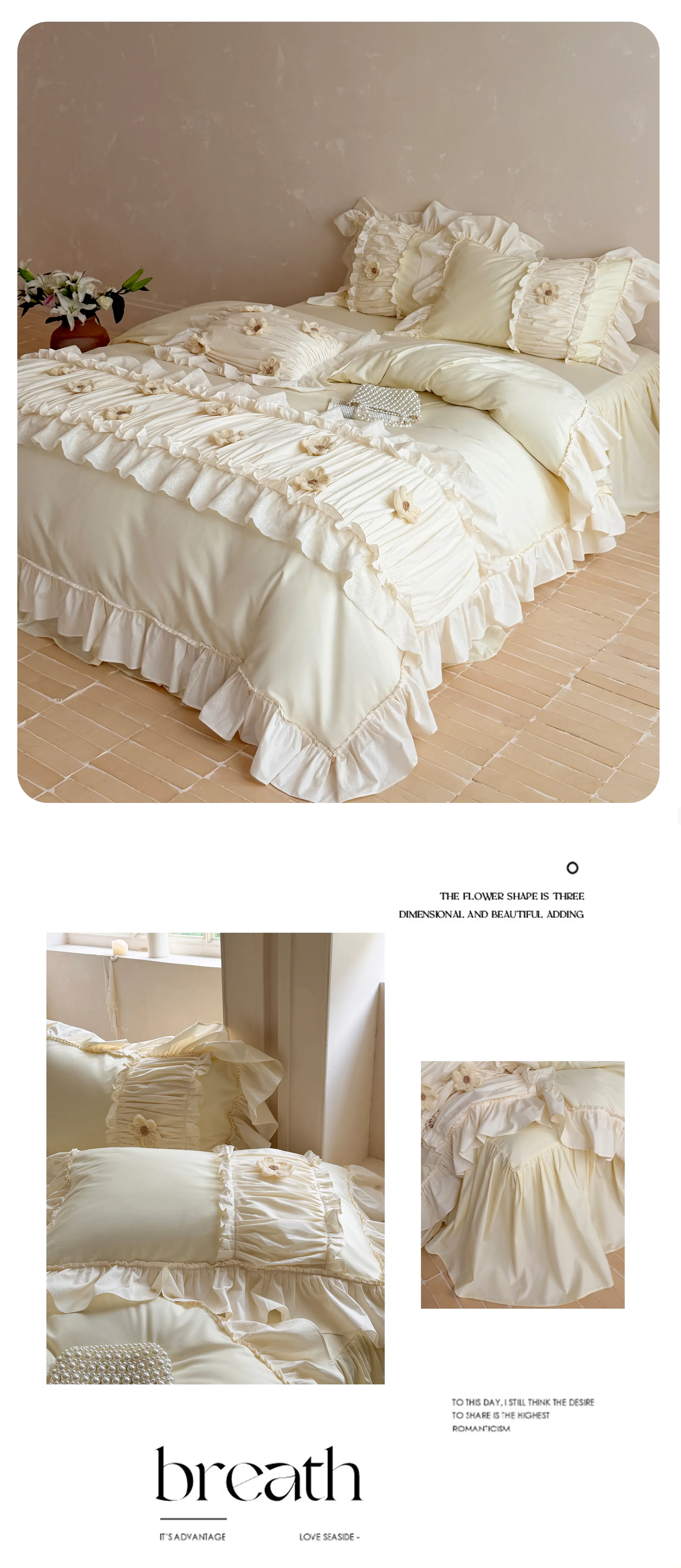Aesthetic-Coquette-Pleated-40S-Pure-Cotton-4-Piece-Comforter-Cover-Set17