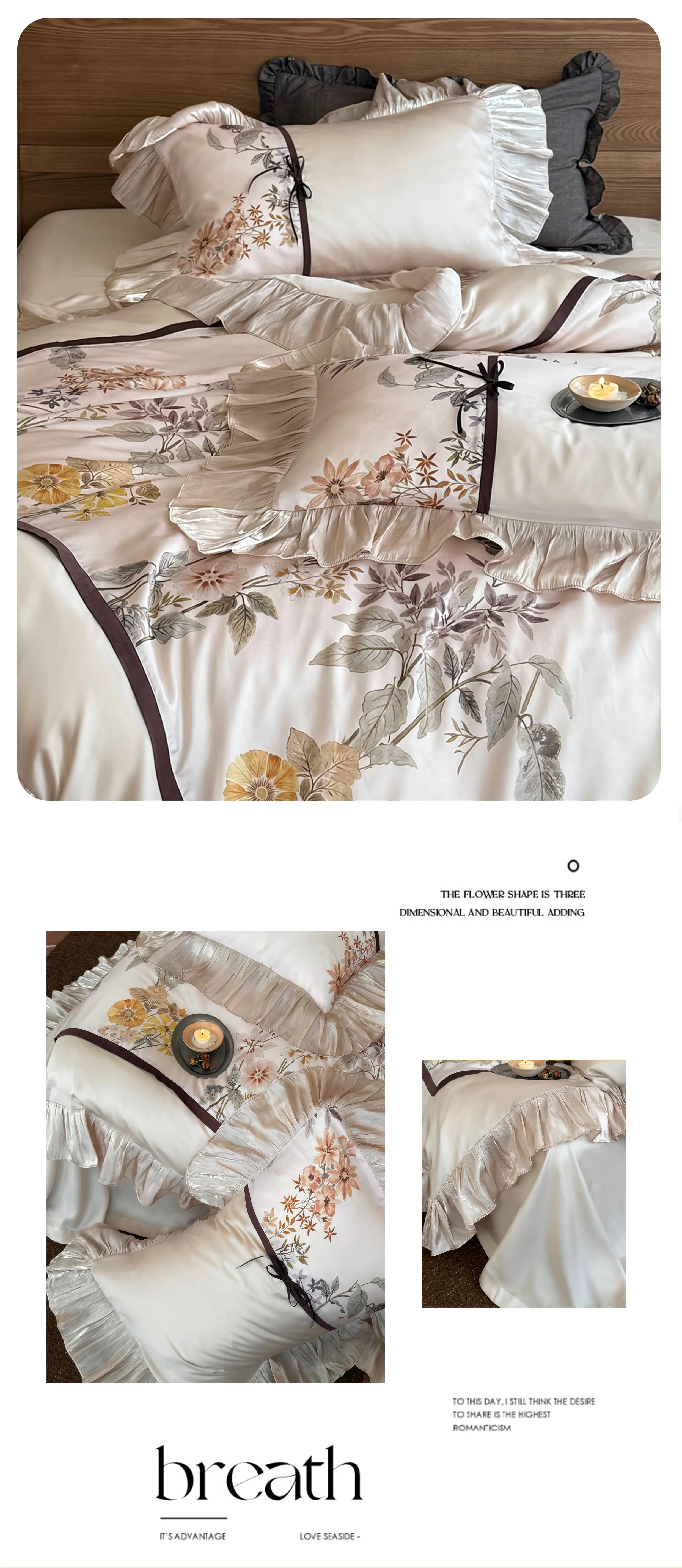 Begonia-Floral-Print-60S-Tencel-Duvet-Cover-Sheet-Pillowcases-4-Pcs-Set12
