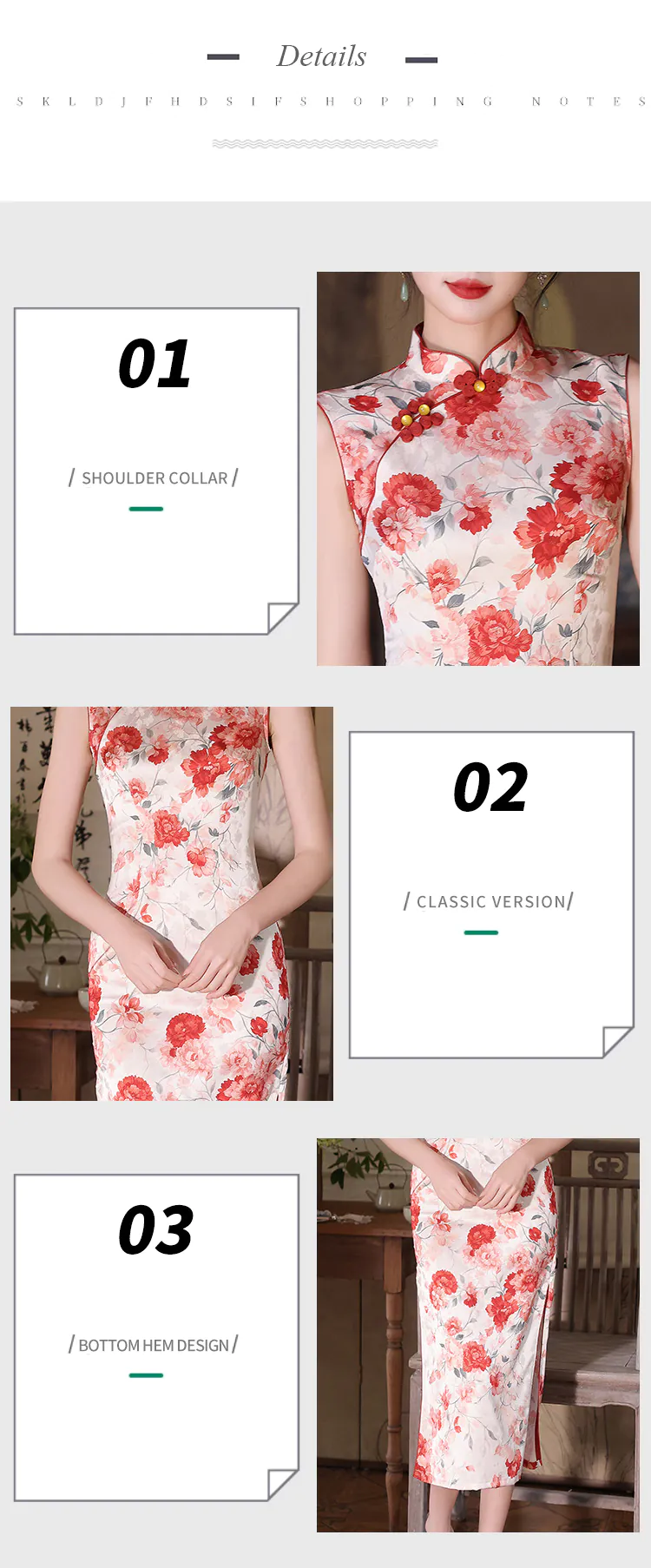 Classic-Pankou-Button-Sleeveless-Floral-Blossom-Print-Side-Slits-Qipao-Dress10