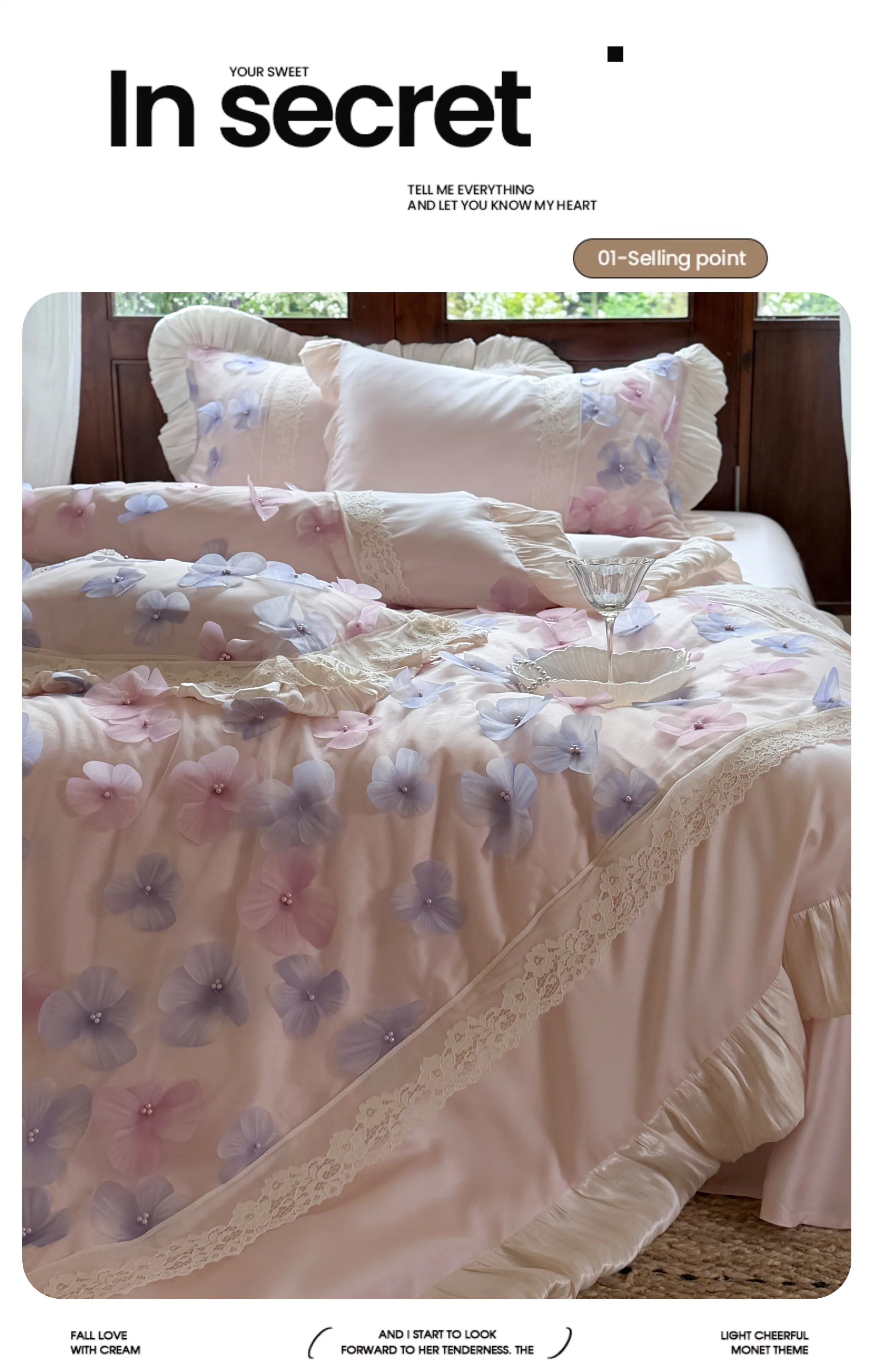 Coquette-Aesthetic-3D-Applique-Floral-100S-Cotton-Ruffle-Duvet-Cover-Set09