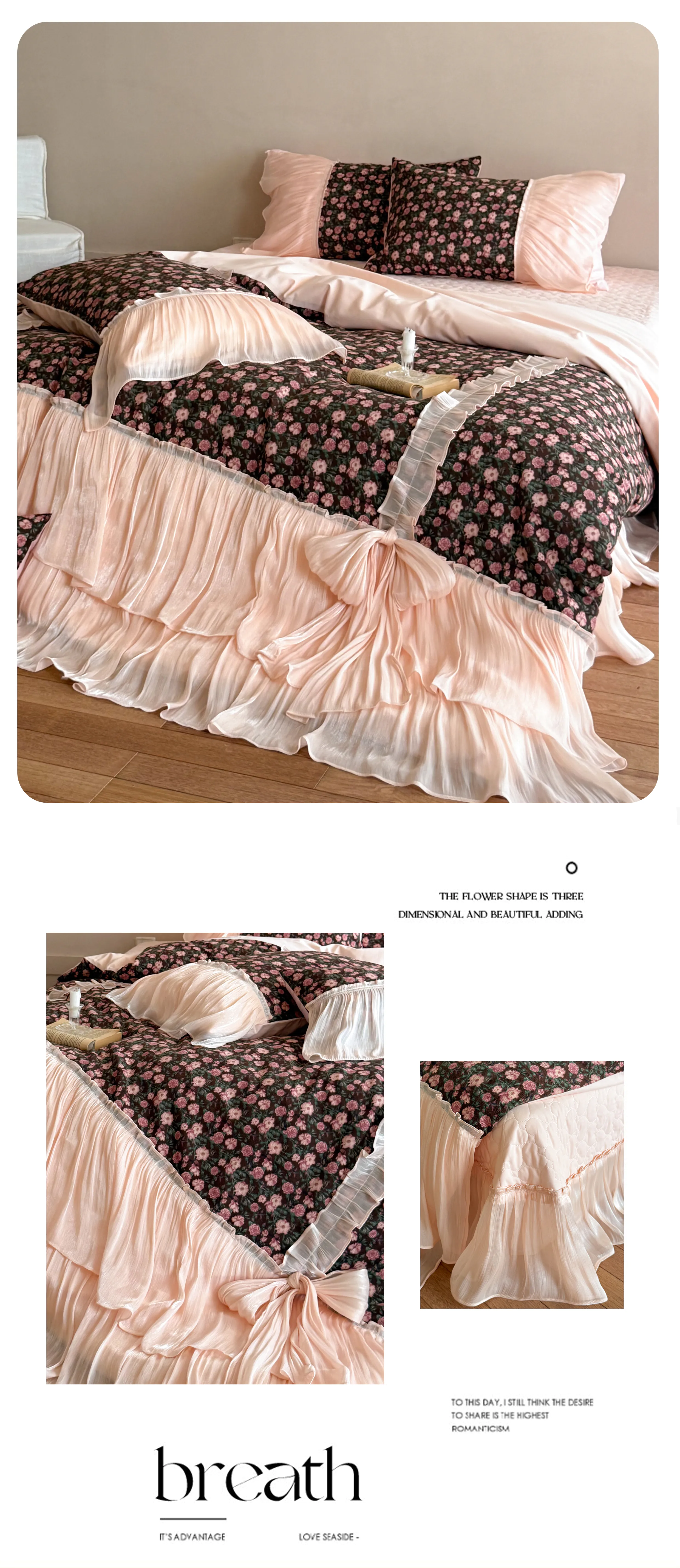 Coquette-Country-Floral-Print-Pleated-Ruffle-Brushed-Cotton-Duvet-Cover-Set10