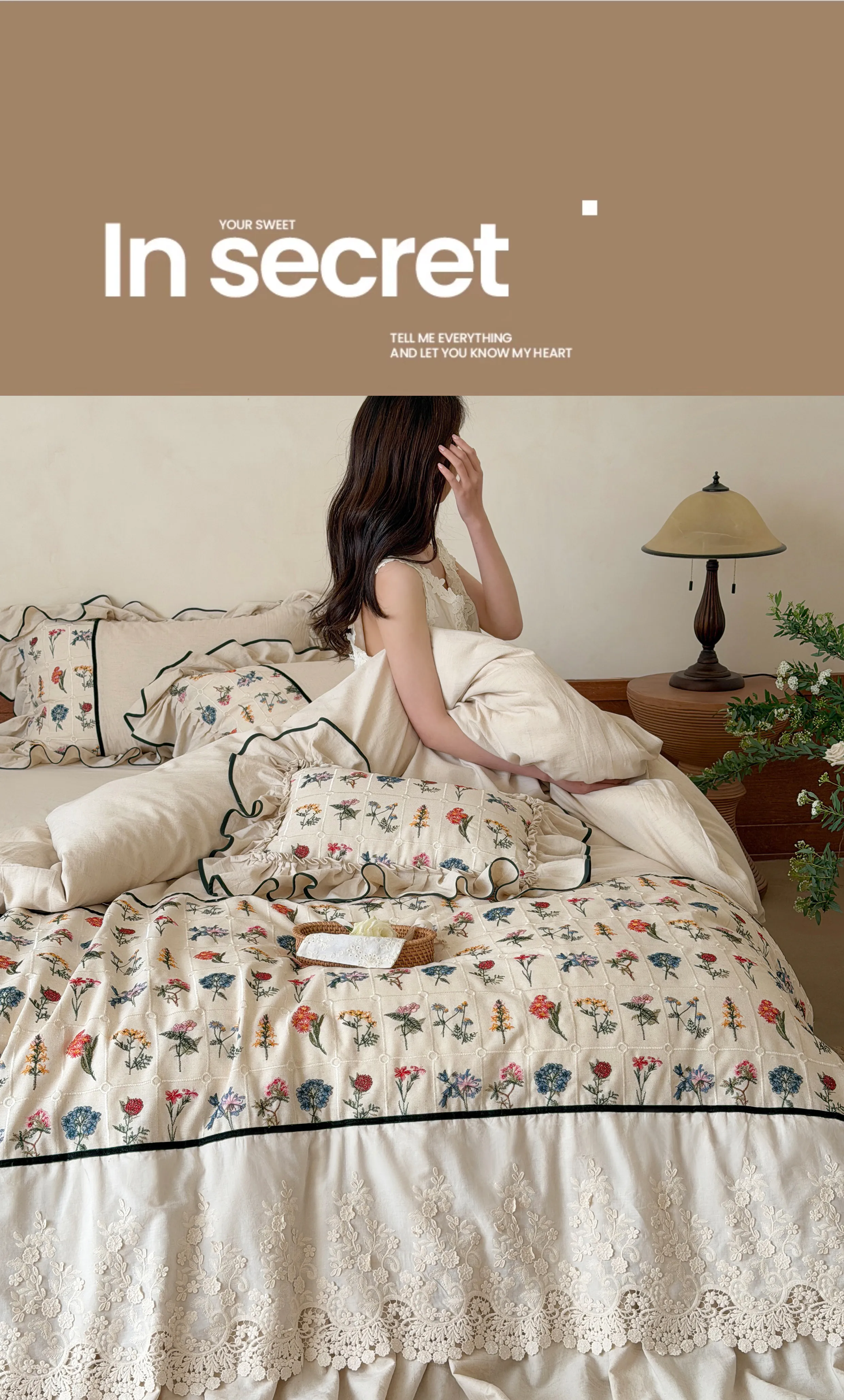 Cottagecore-Botanical-Floral-Embroidery-Cotton-Linen-4-Piece-Bedding-Set11