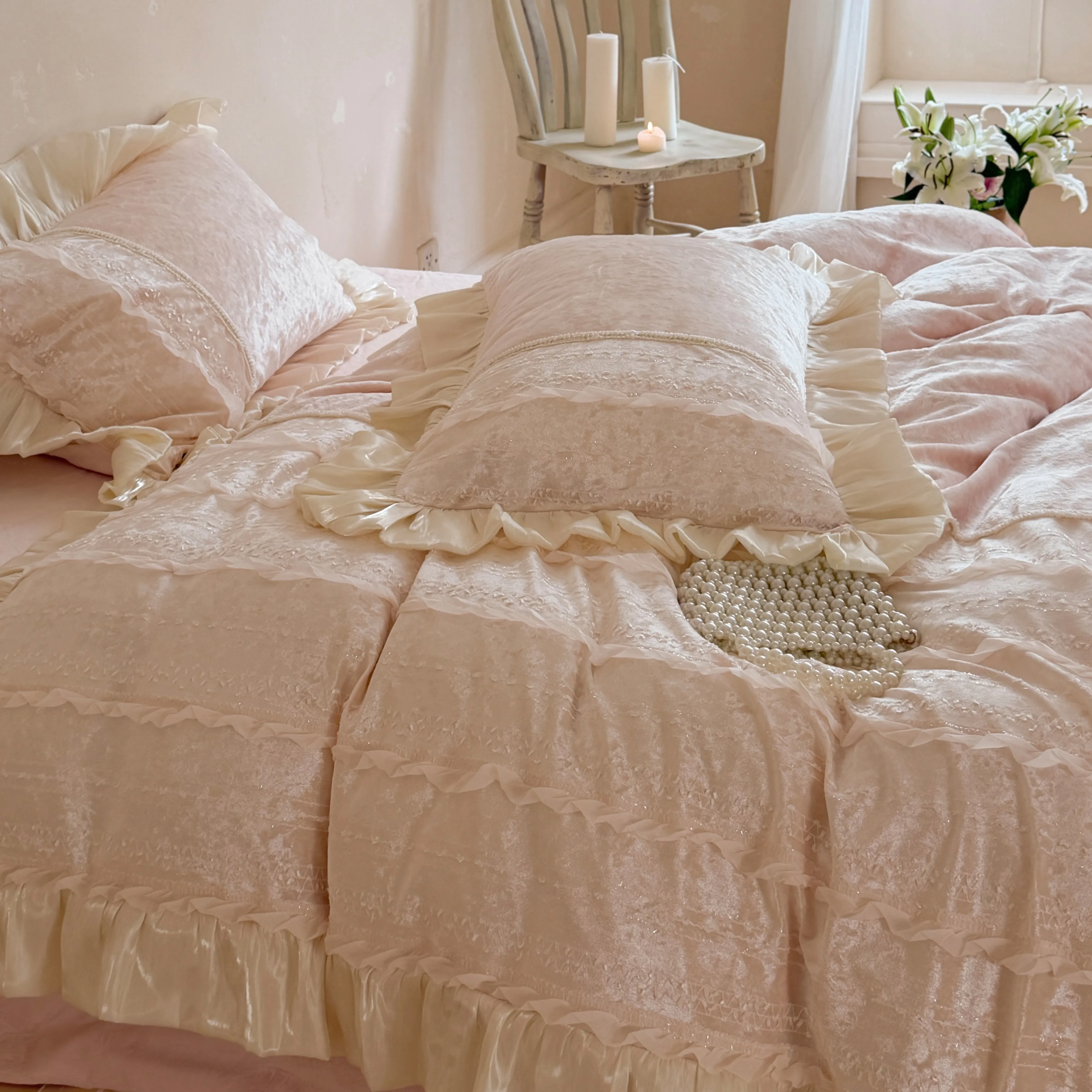 Cozy Princess Heavyweight Milk Velvet Plush Fleece Comforter Cover Set04 Cozy Princess Heavyweight Milk Velvet Plush Fleece Comforter Cover Set04