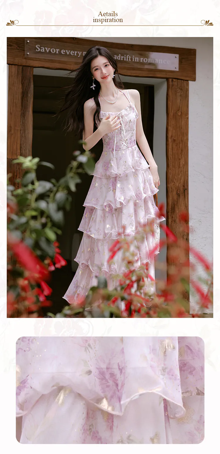 Ethereal-Pastel-Purple-Blossom-Tiered-Ruffle-Skirt-Dress-Sheer-Cardigan-Set08
