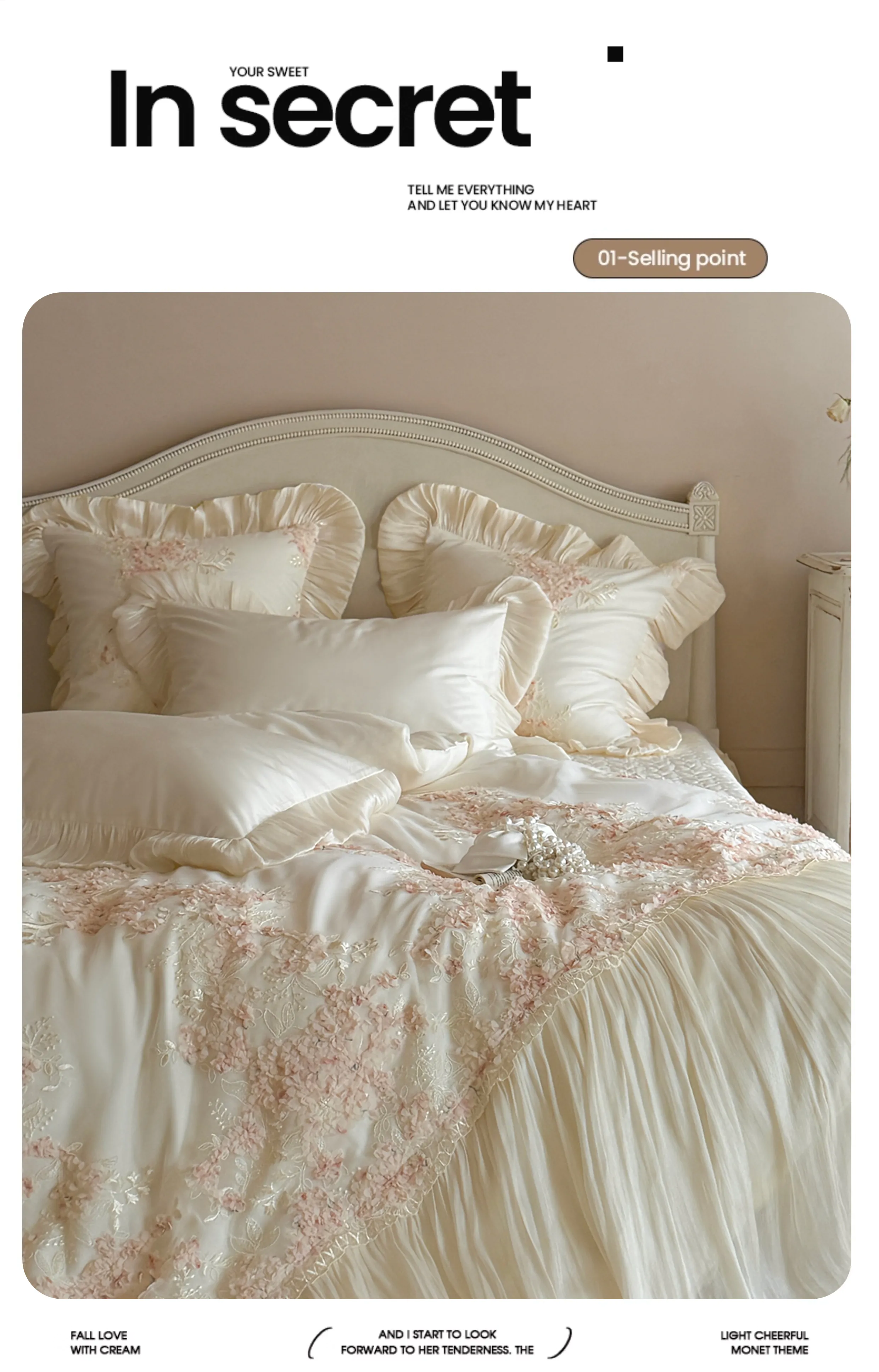 Fairycore-100S-Cotton-3D-Floral-Pleated-Skirt-Bedspread-Duvet-Cover-Set16