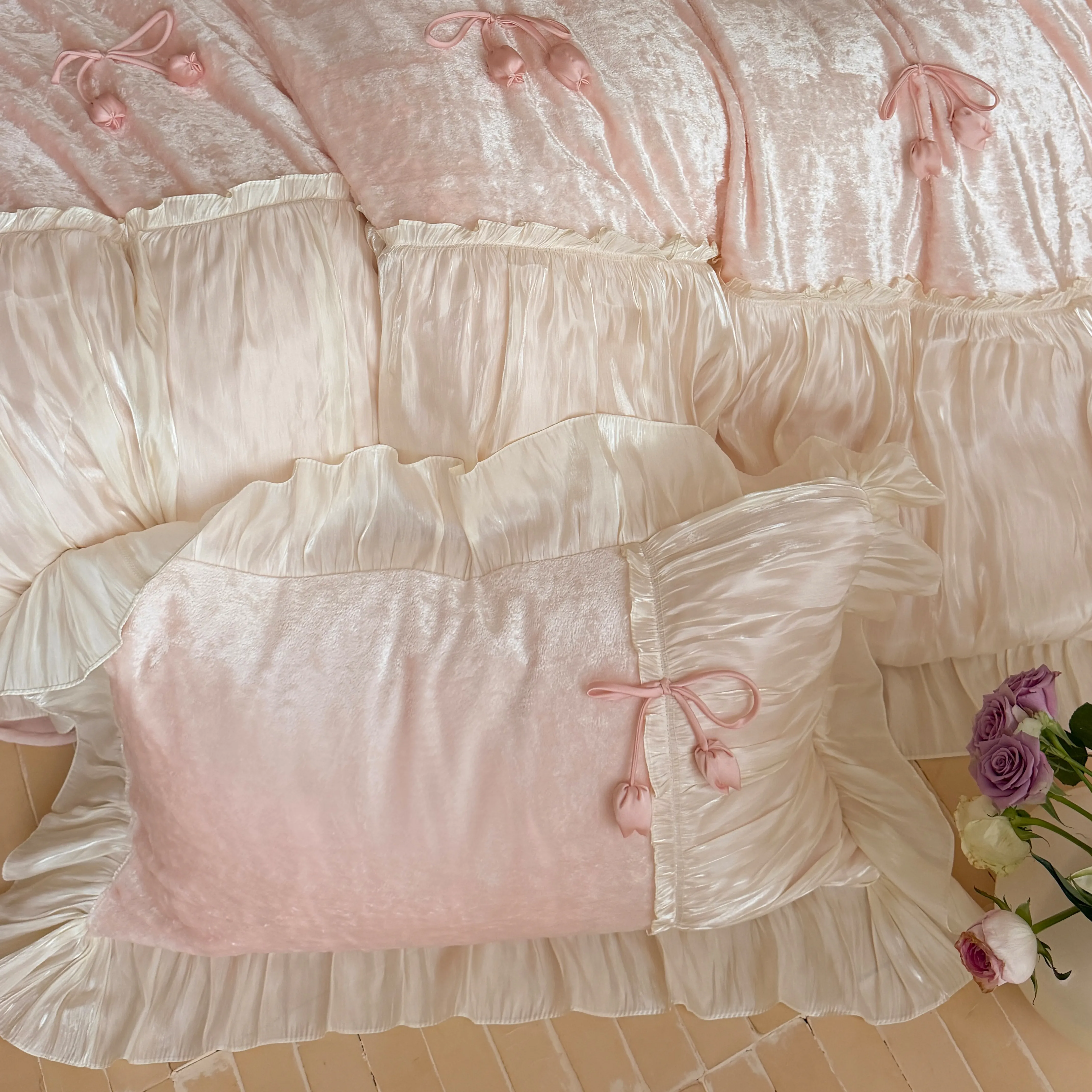 Fairycore Aesthetic Embossed Matte Milk Velvet Fleece Warm Duvet Cover Set06 Fairycore Aesthetic Embossed Matte Milk Velvet Fleece Warm Duvet Cover Set06