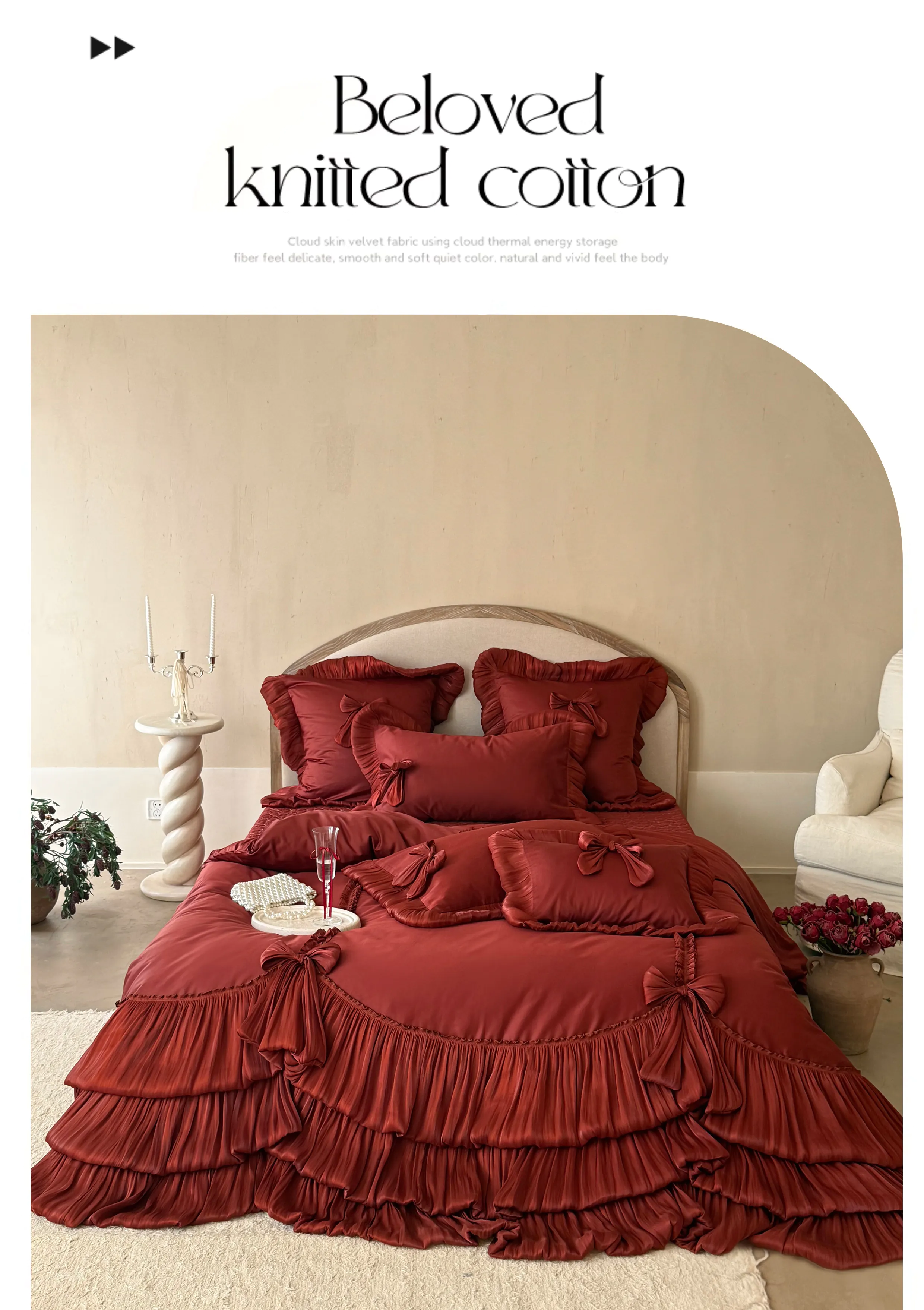 Haute-Couture-Soft-Ruffles-100-Long-Staple-Cotton-Bed-Sheet-4-Pcs-Set10