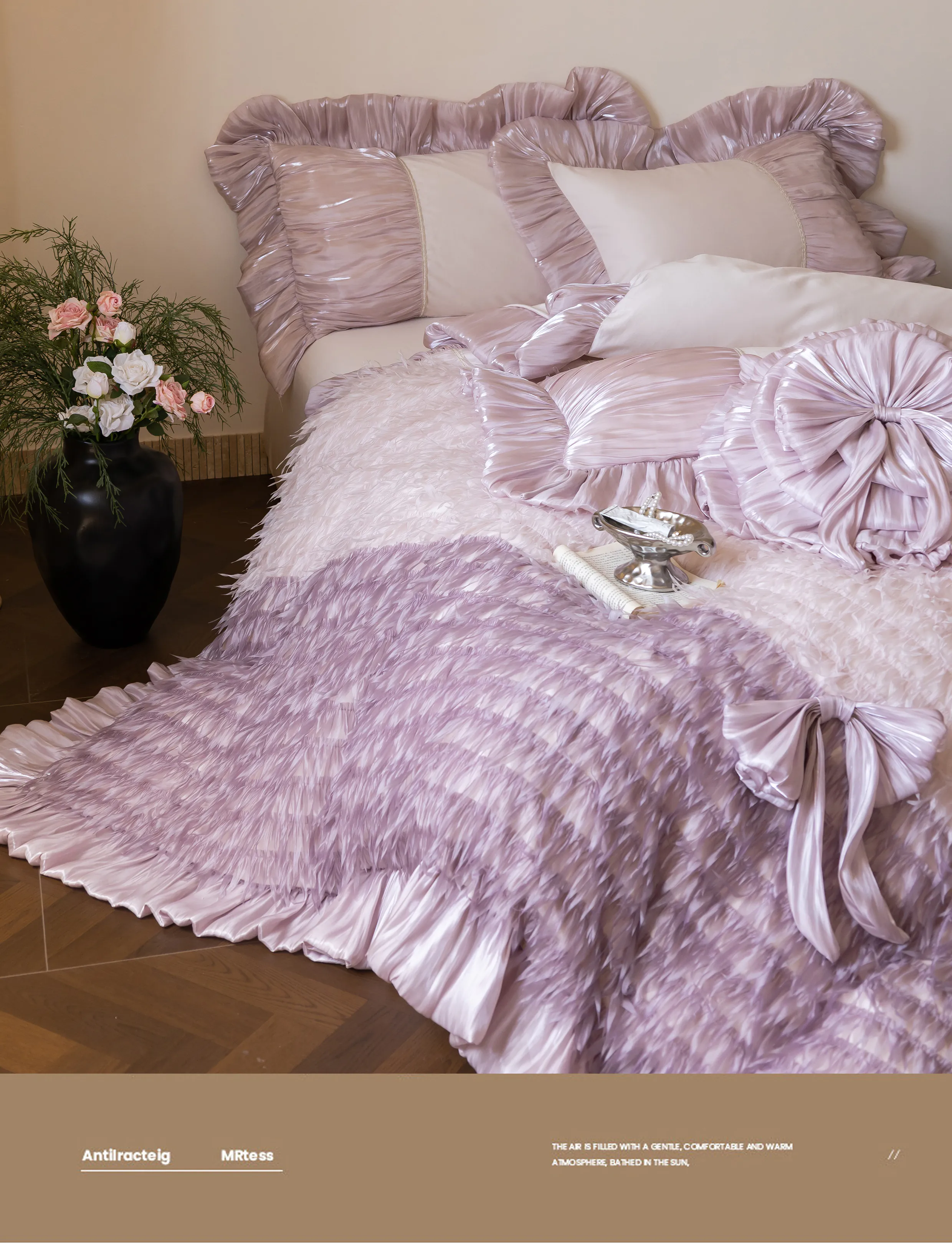 Lavender-Feathery-Pleated-Ruffles-100S-Long-Staple-Cotton-Fuzzy-Bedding-Set08