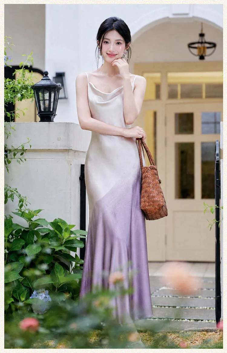 Lavender-Gradient-Ombre-Spaghetti-Strap-Satin-Dress-with-Knit-Cardigan-Set07