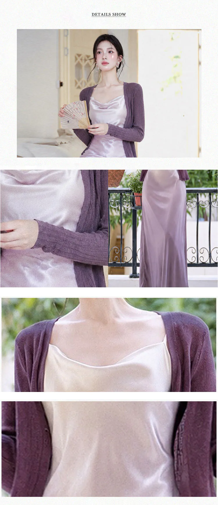 Lavender-Gradient-Ombre-Spaghetti-Strap-Satin-Dress-with-Knit-Cardigan-Set09