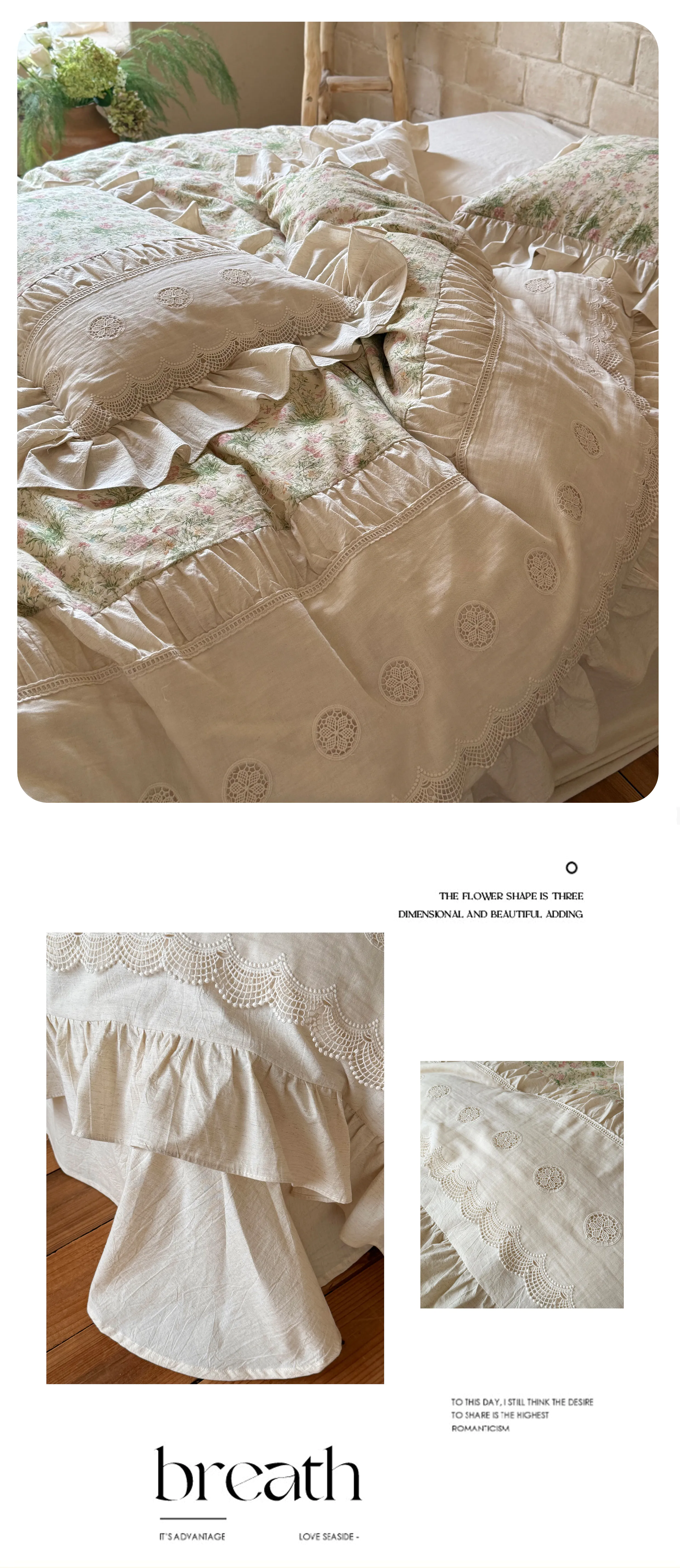 Pastoral-Cottagecore-Ditsy-Floral-Print-Soft-Cotton-Linen-Bedding-4-Piece-Set10