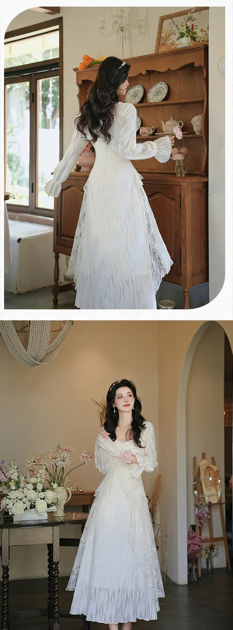 Retro-Square-Neckline-Fleece-Lined-Slit-Ruffle-Lace-Fall-Winter-Casual-Dress12