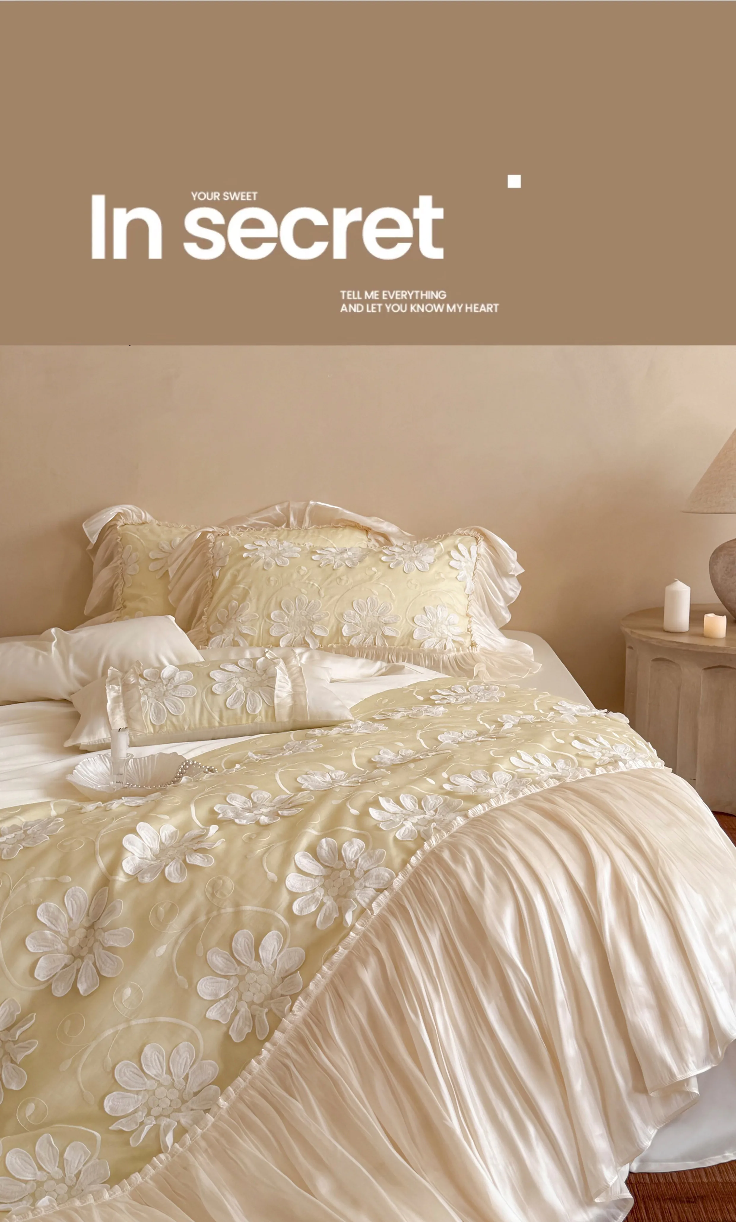 Romantic-3D-Flowers-Lace-Ruffles-100S-Tencel-Cotton-Comforter-Cover-Set13