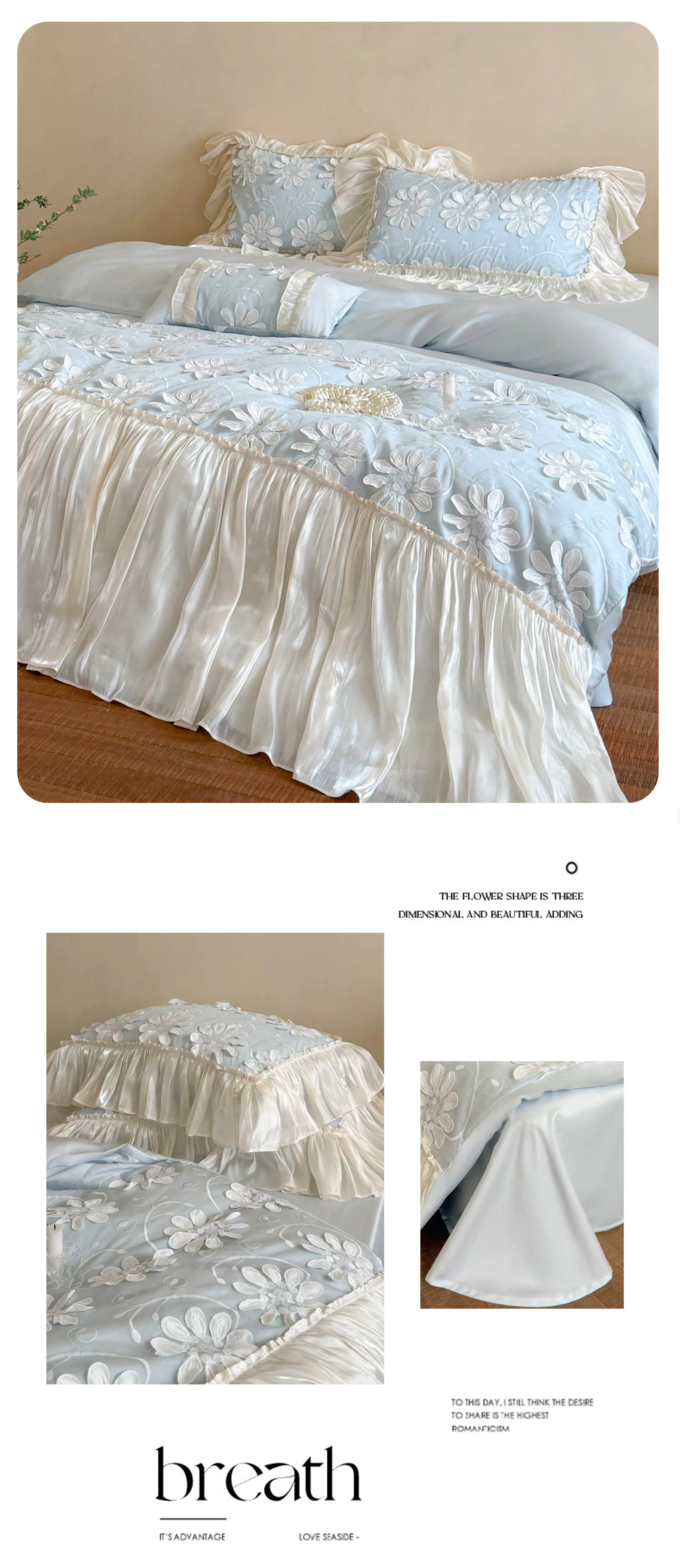 Romantic-3D-Flowers-Lace-Ruffles-100S-Tencel-Cotton-Comforter-Cover-Set17