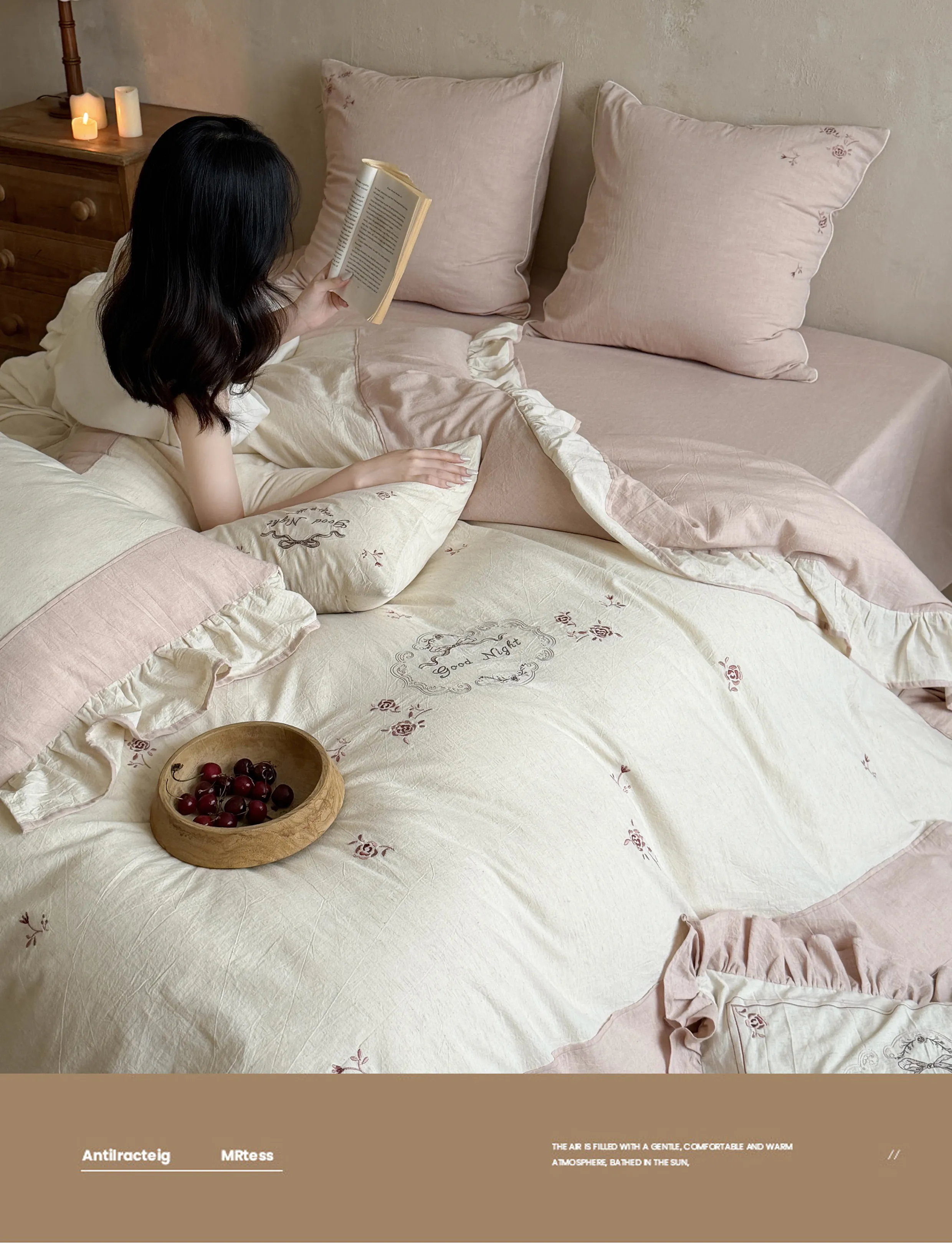 Rustic-Soft-Farmhouse-Floral-Embroidery-Cotton-Linen-Bedding-4-Piece-Set10
