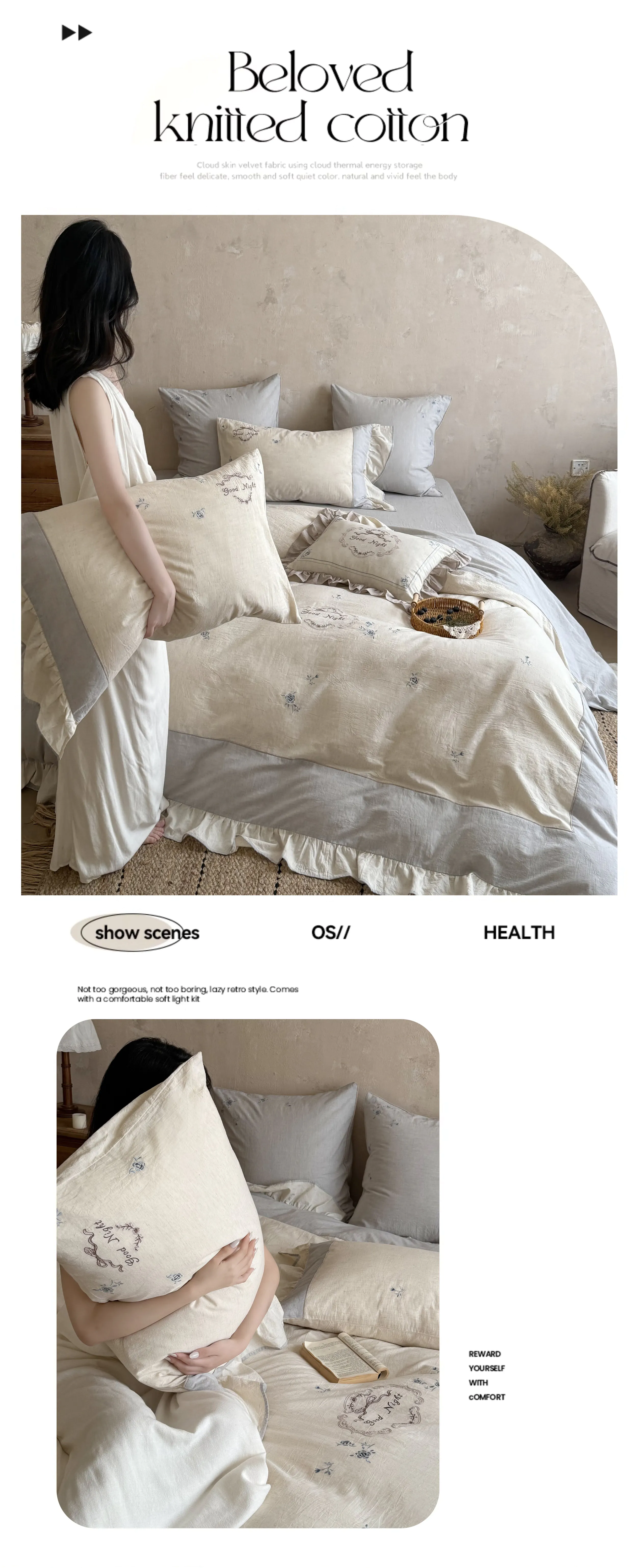 Rustic-Soft-Farmhouse-Floral-Embroidery-Cotton-Linen-Bedding-4-Piece-Set14