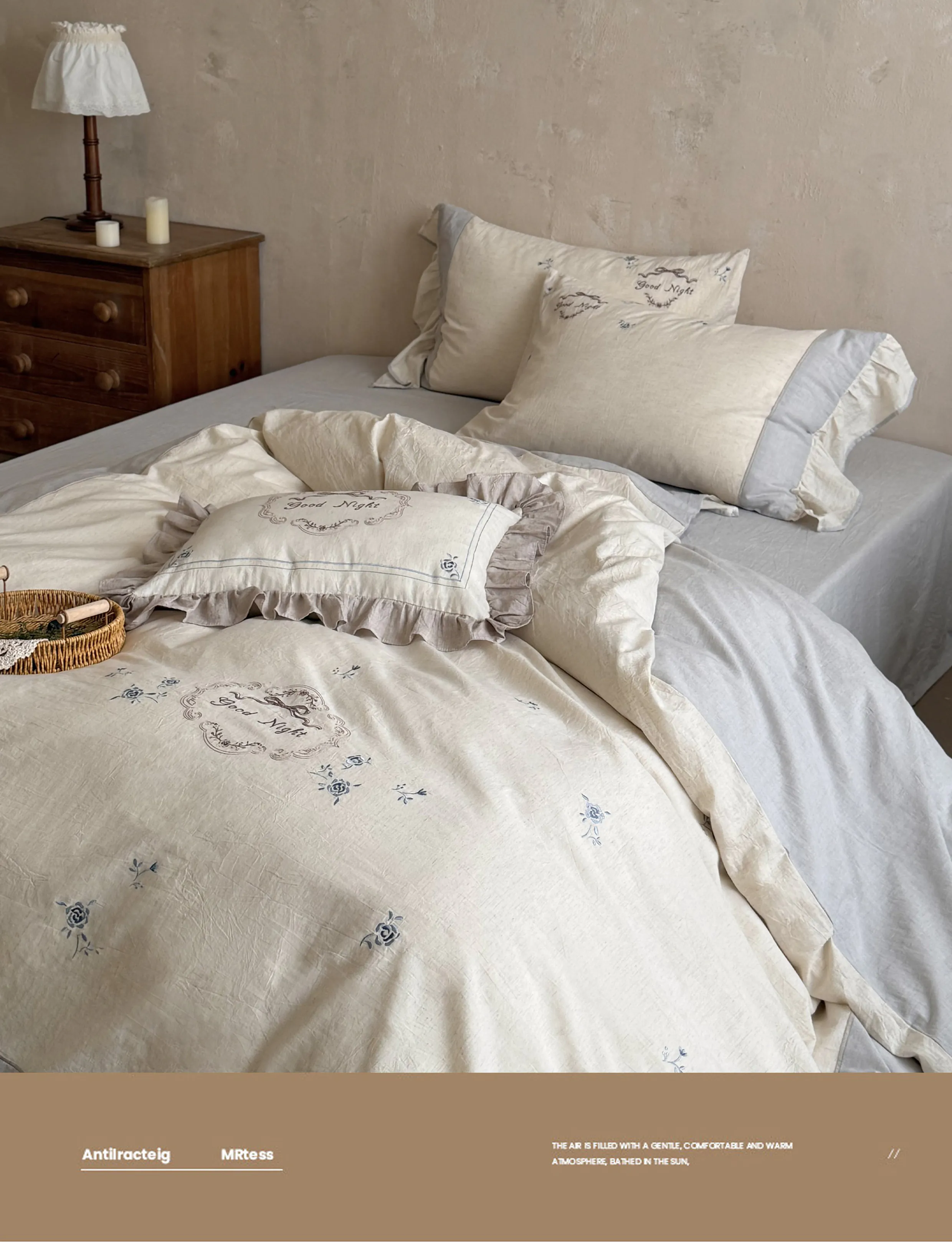 Rustic-Soft-Farmhouse-Floral-Embroidery-Cotton-Linen-Bedding-4-Piece-Set15