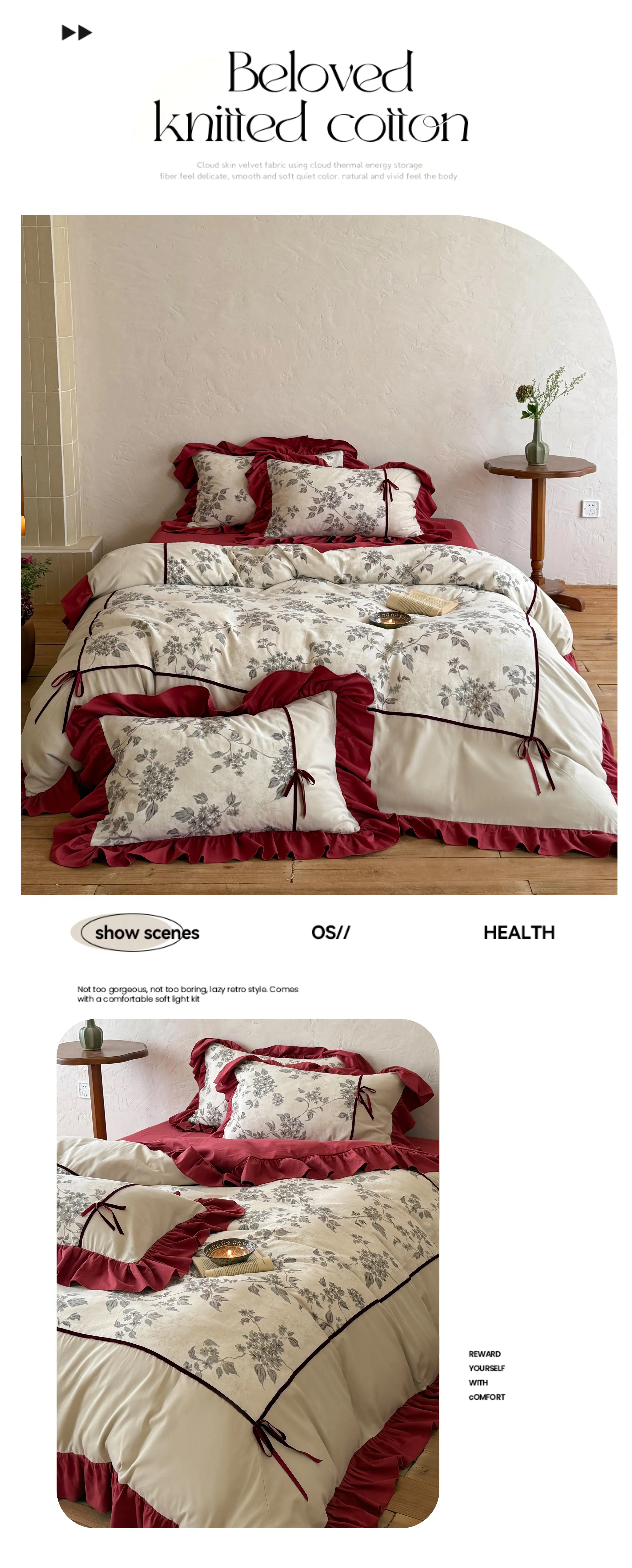 Shabby-Chic-Botanical-Floral-Branch-Printed-Brushed-Microfiber-Bedding-Set07