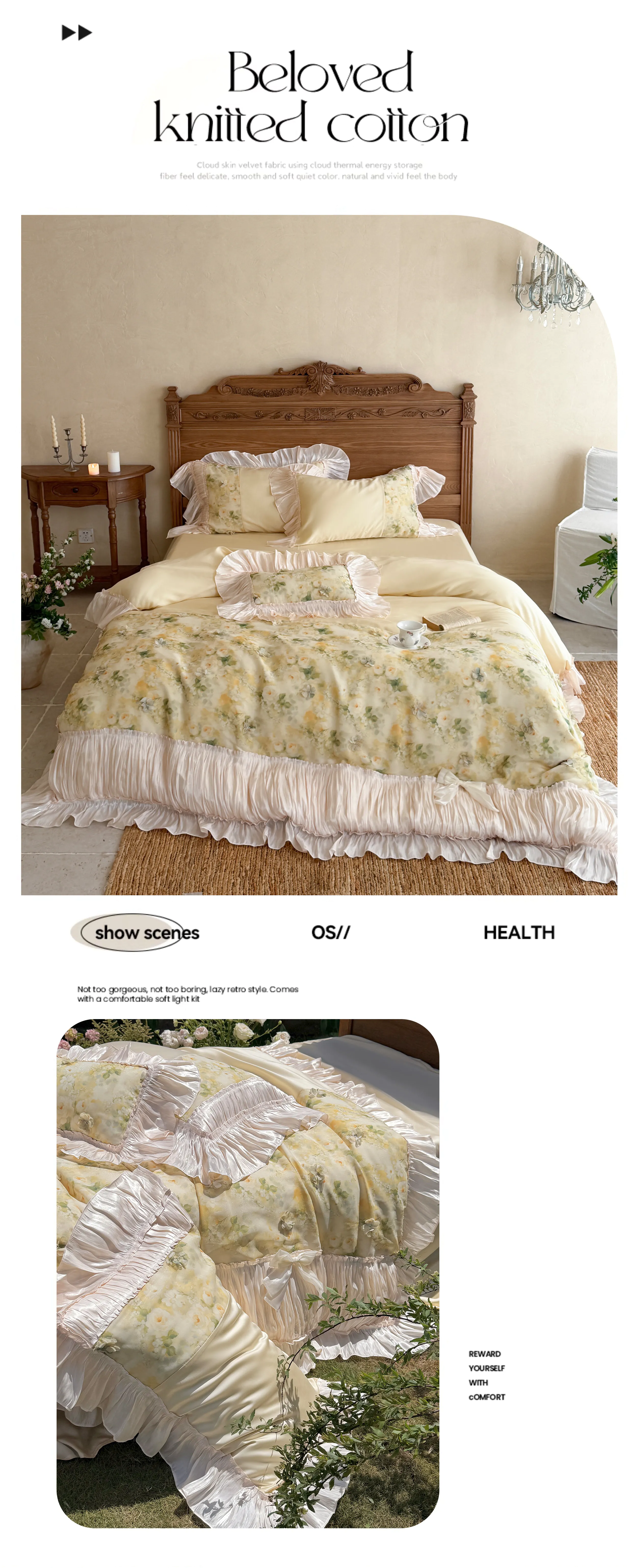 Shabby-Chic-Botanical-Floral-Print-100S-Pure-Egyptian-Cotton-Bed-Sheet-Set09