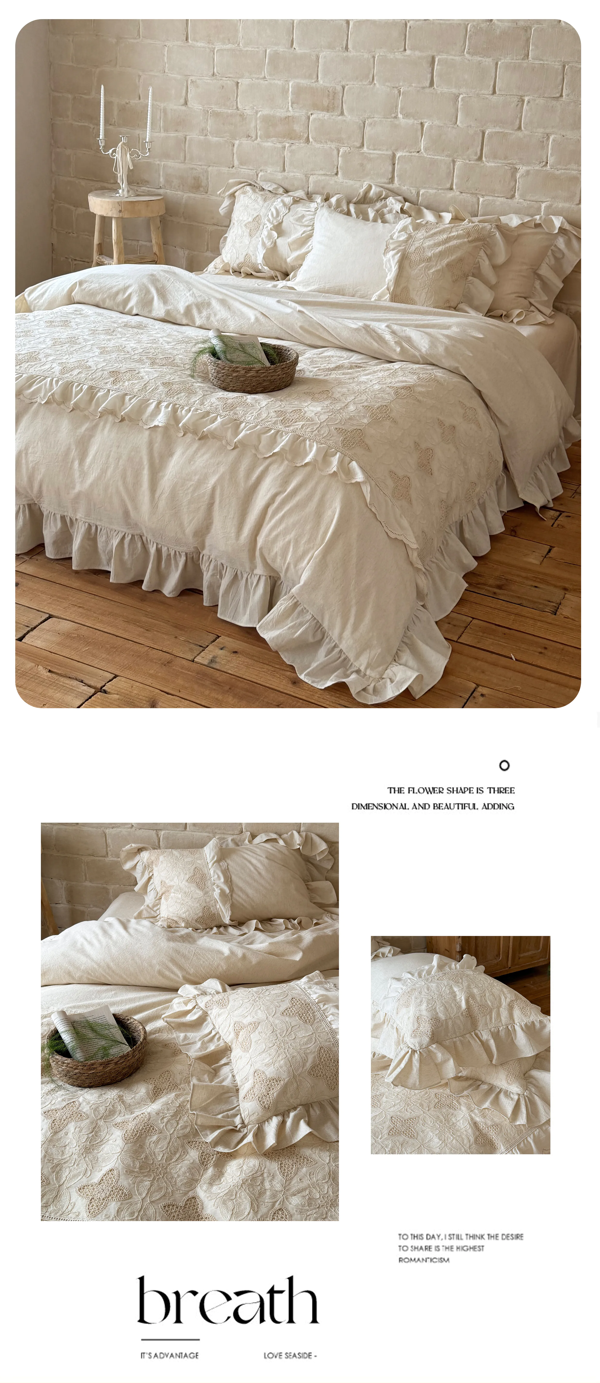 Shabby-Chic-Farmhouse-Clover-Pattern-Rustic-Cotton-Linen-Bedding-Set10