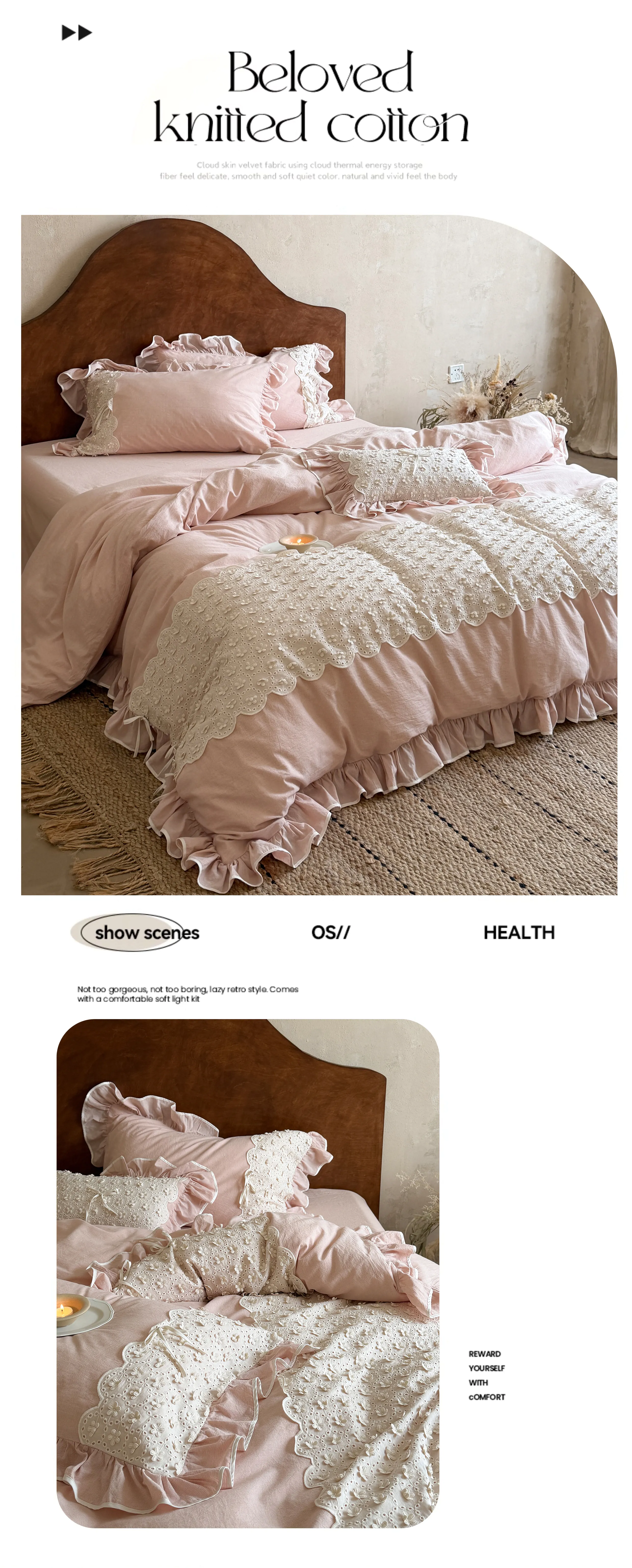 Soft-Farmhouse-Floral-Eyelet-Embroidery-Ruffle-Cotton-Linen-Bedding-Set14
