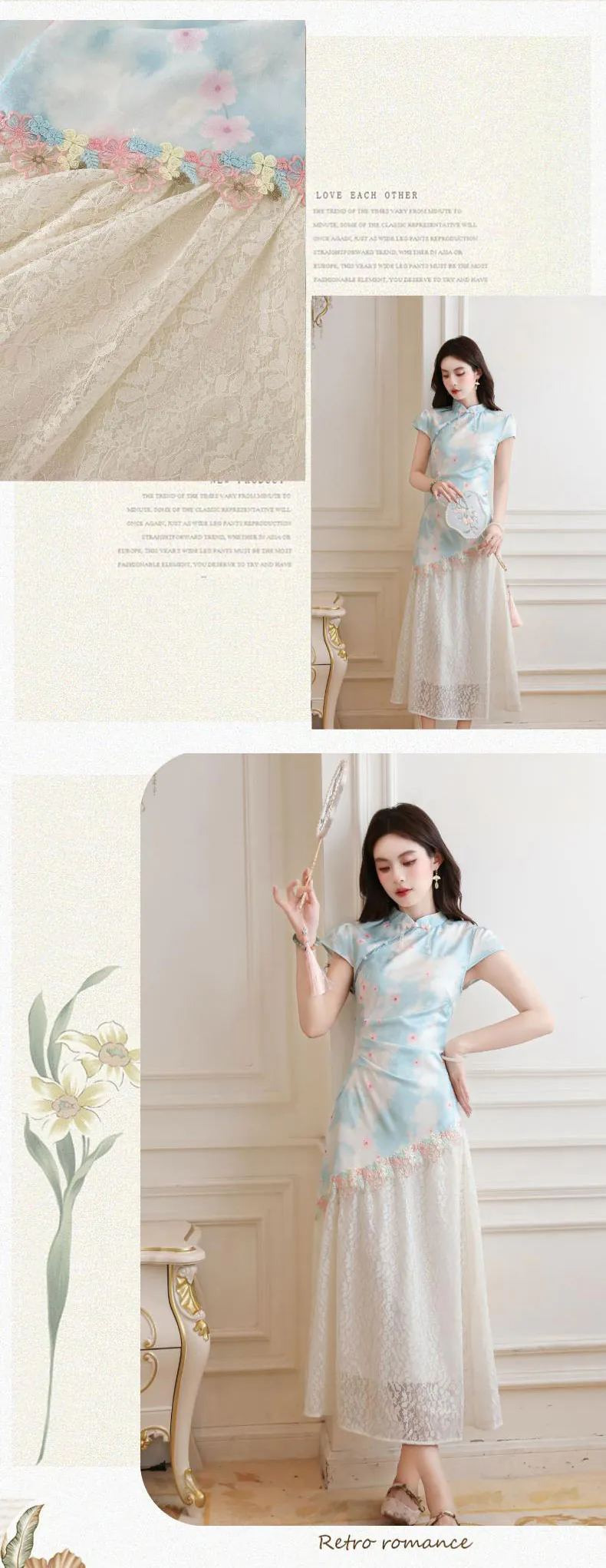 Sweet-Blue-Pearl-Tassel-Floral-Lace-Pankou-Modified-Modern-Qipao-Dress13
