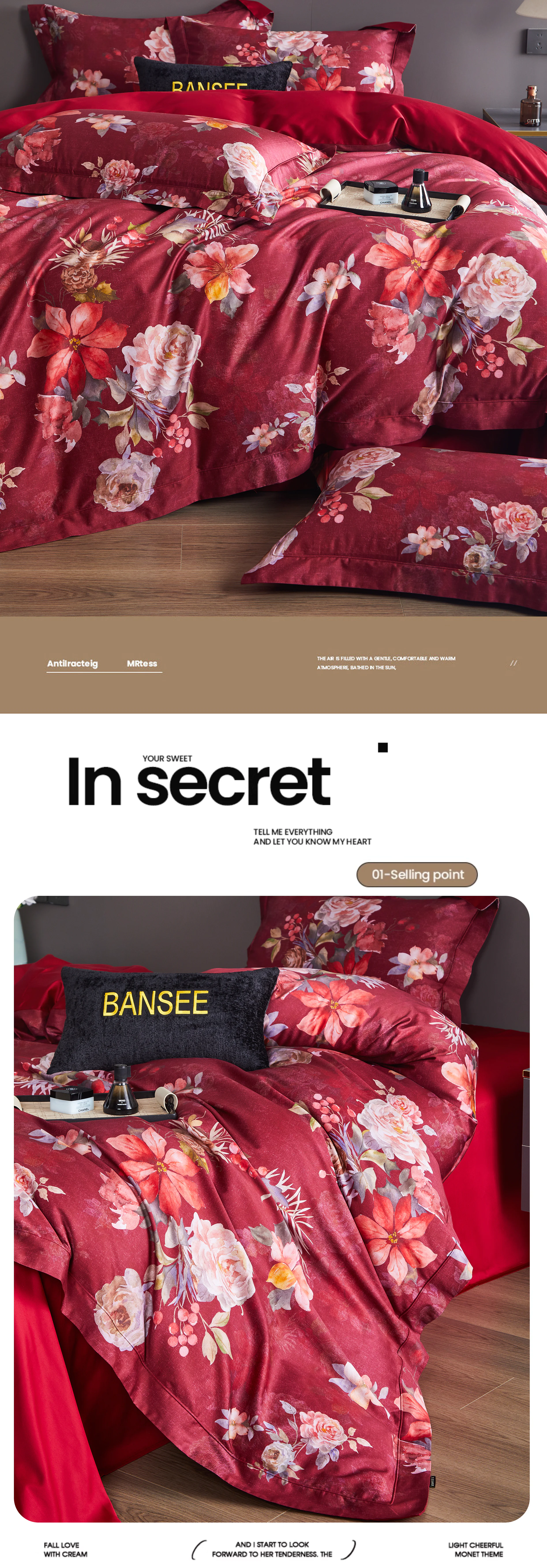 Vibrant-Blooming-Flower-Botanical-Print-100S-Cotton-4-Piece-Duvet-Cover-Set09