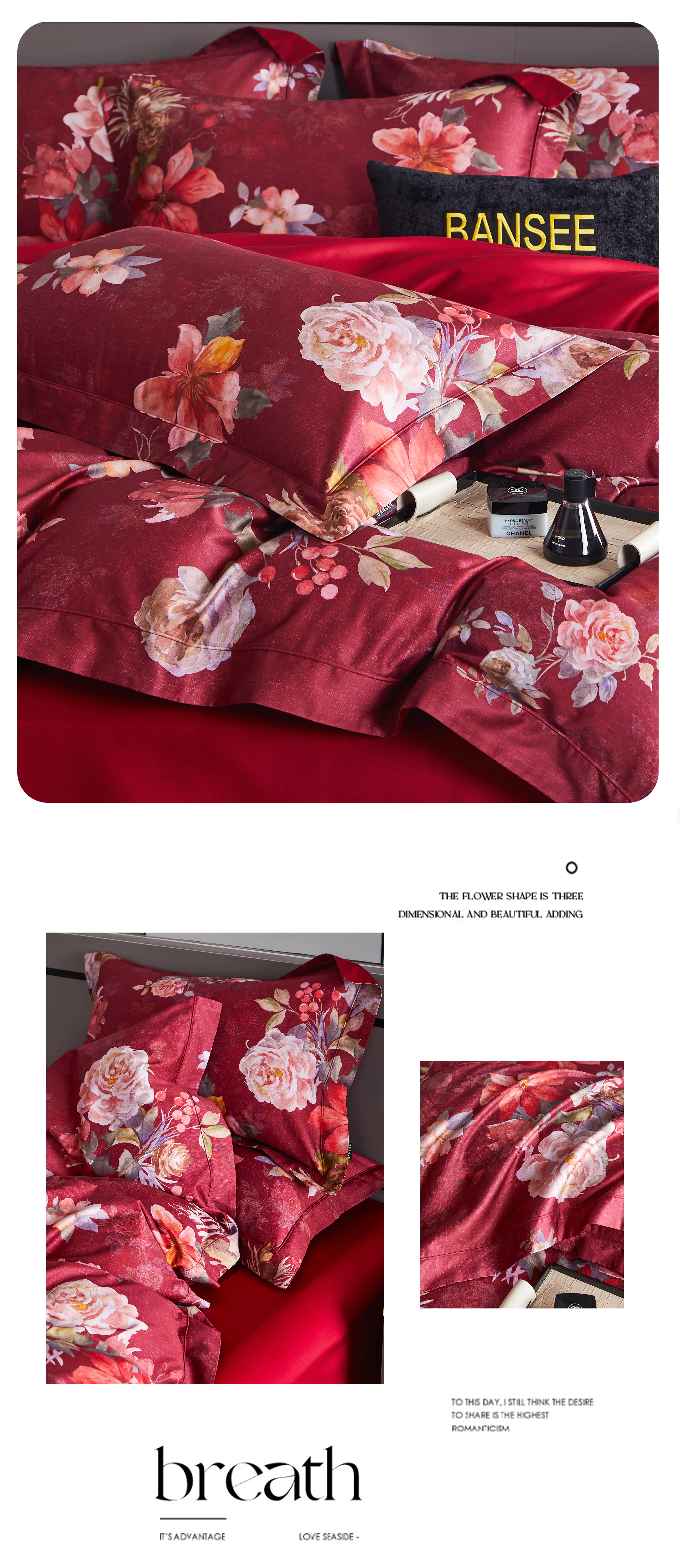 Vibrant-Blooming-Flower-Botanical-Print-100S-Cotton-4-Piece-Duvet-Cover-Set10