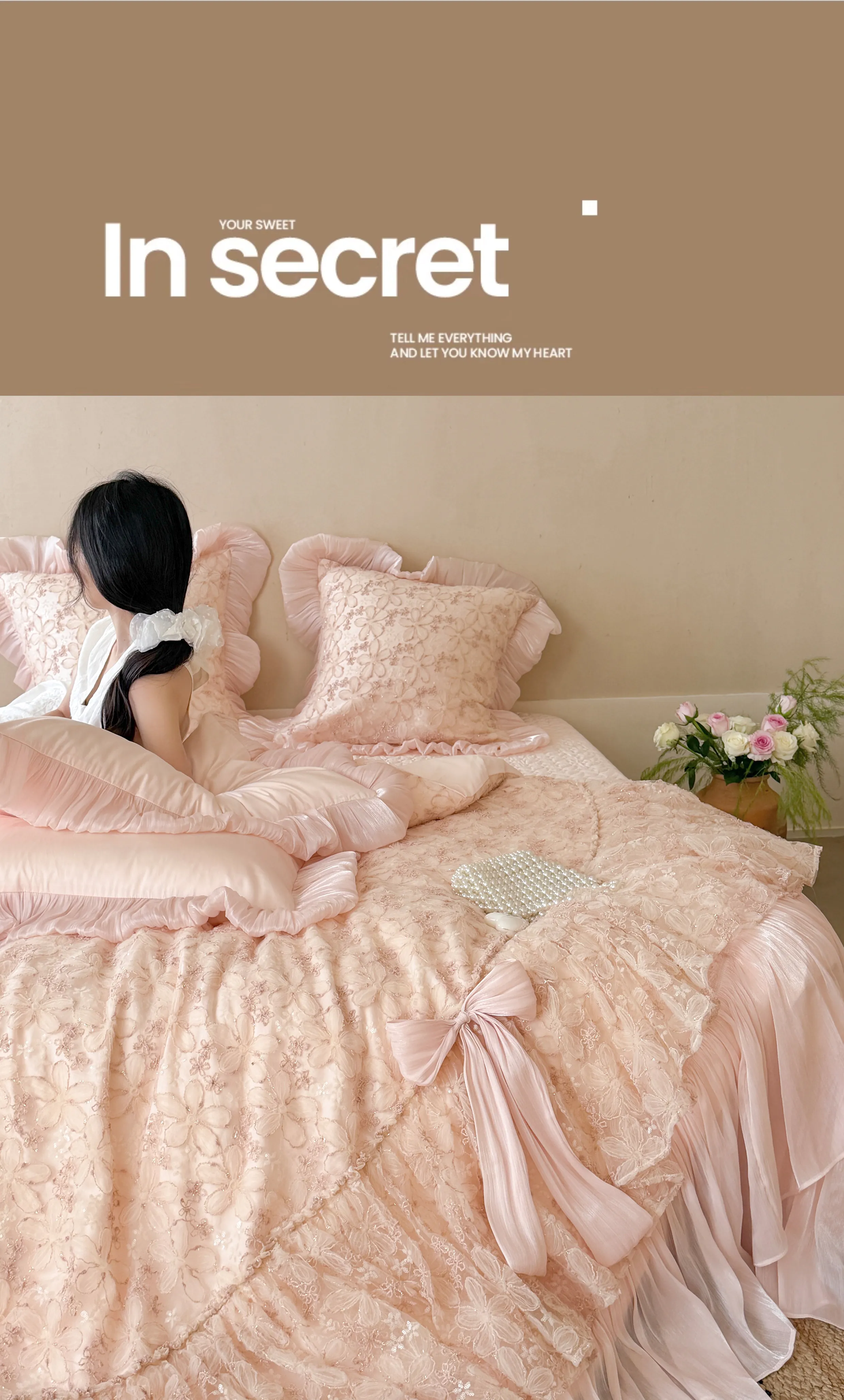 Victorian-Coquette-3D-Floral-Lace-100s-Double-Ply-Cotton-Duvet-Cover-Set19