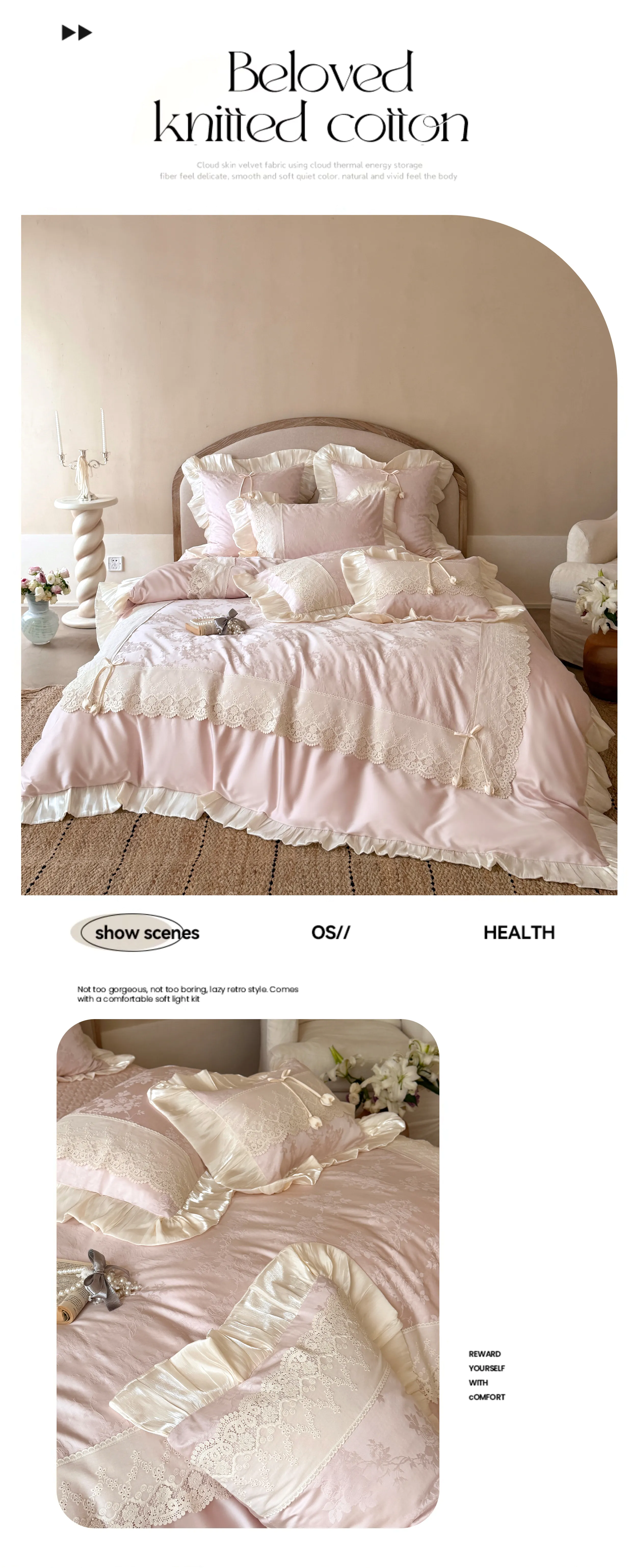 Vintage-French-Lace-Embroidery-Floral-Jacquard-Tencel-Cotton-Bedspread-Set09