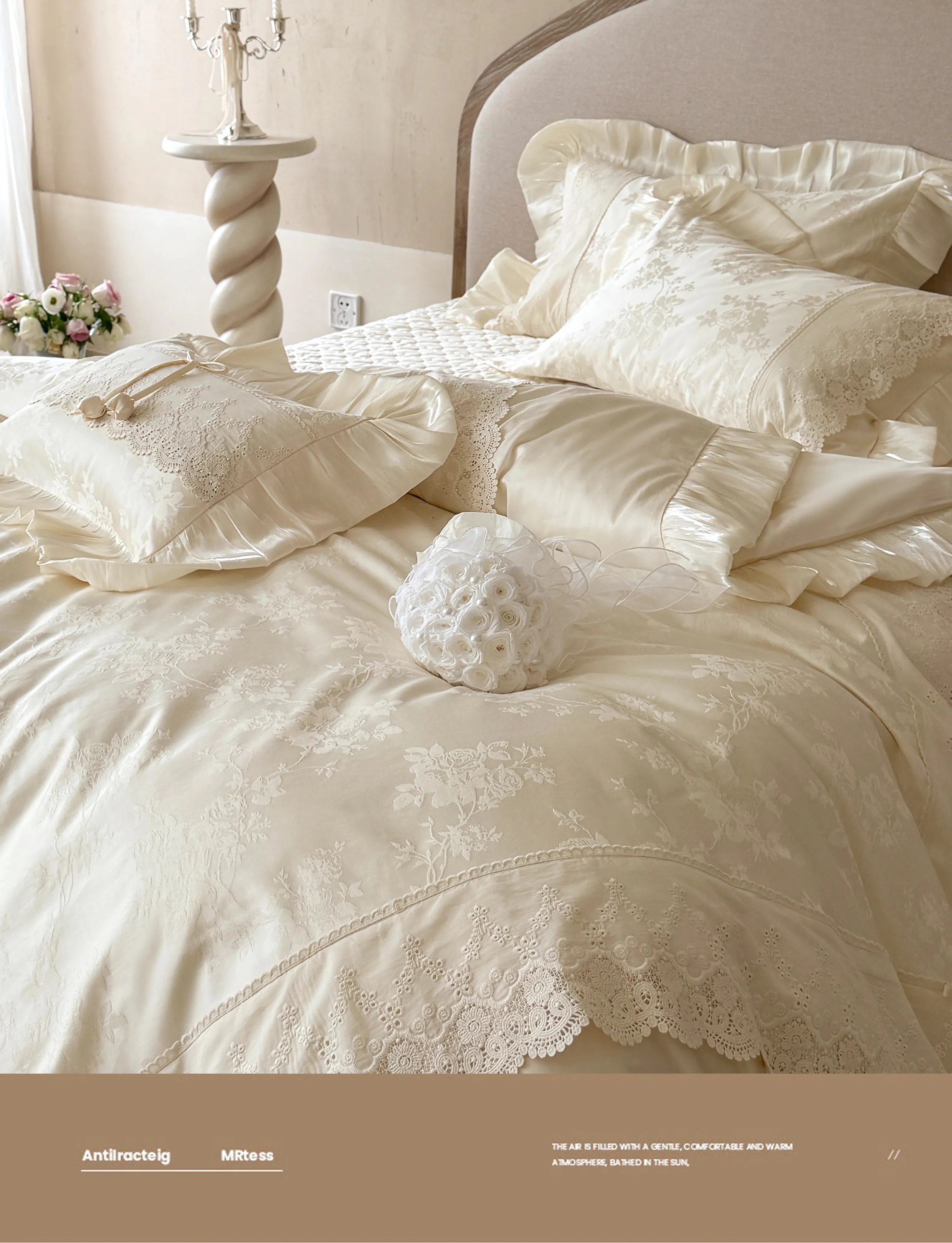 Vintage-French-Lace-Embroidery-Floral-Jacquard-Tencel-Cotton-Bedspread-Set15