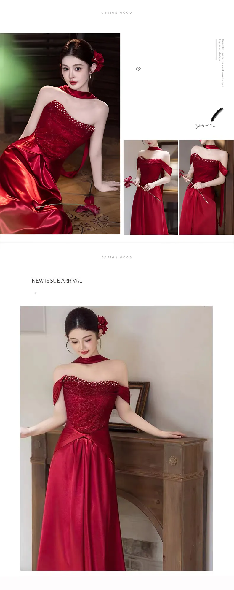 Vintage-Glamour-Ruby-Red-Off-Shoulder-Draped-Sleeve-Formal-Evening-Gown08